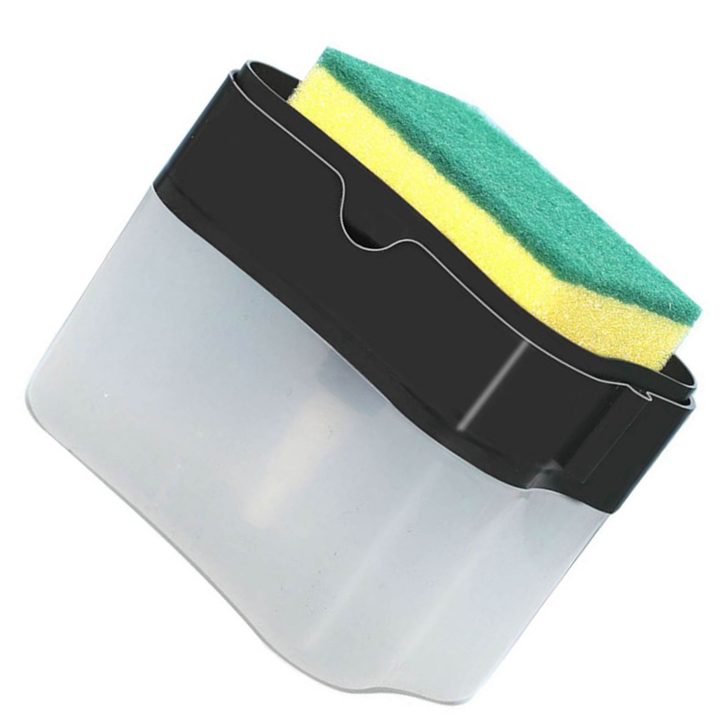 Dish Liquid Dispenser Durable Plastic Effort Saving Press Large Capacity Dish Detergent Dispenser for Kitchen Home Black