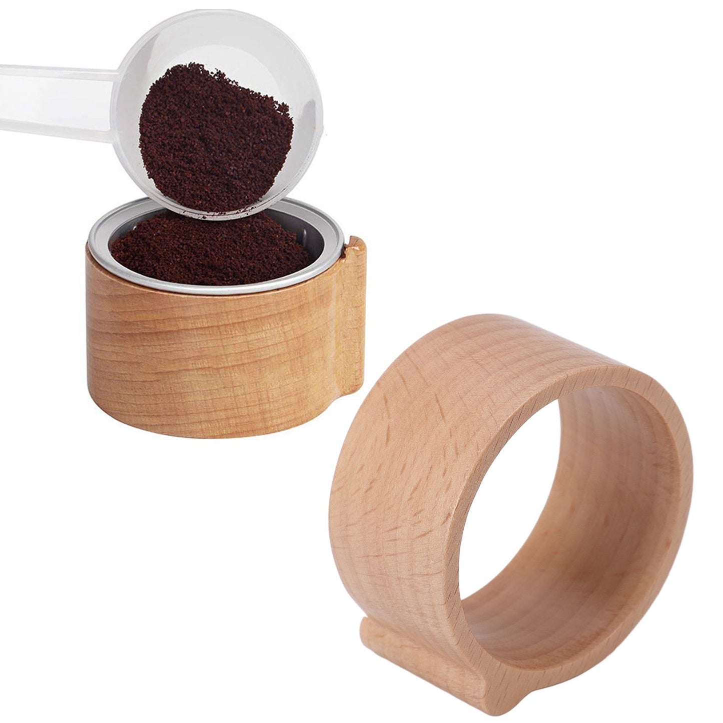 Coffee Capsule Refill Holder Beech Wood Coffee Pod Aluminum Foil Seals Holder for Vertuoline Coffee Capsule