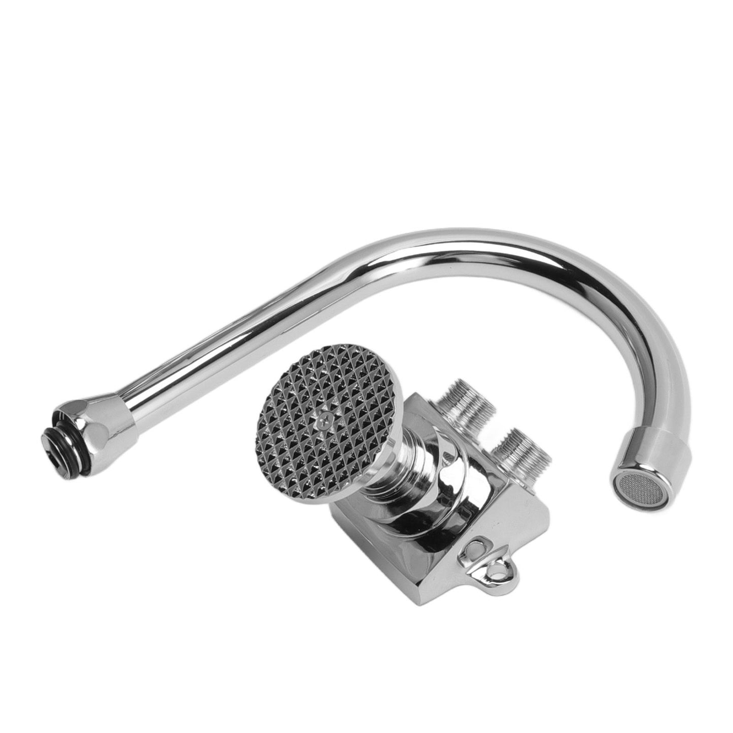 Foot Pedal Basin Faucet Kitchen Sink Foot Tap Floor Mounted Foot Pedal Faucet Set Double Outlet Water