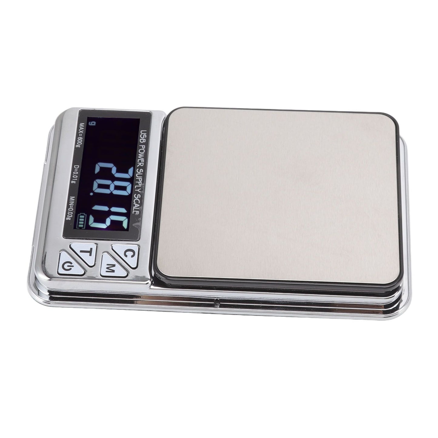 High Accuracy Digital Scale 600/0.01g LCD Display Waterproof USB Charging Electronic Scale for Kitchen Jewelry