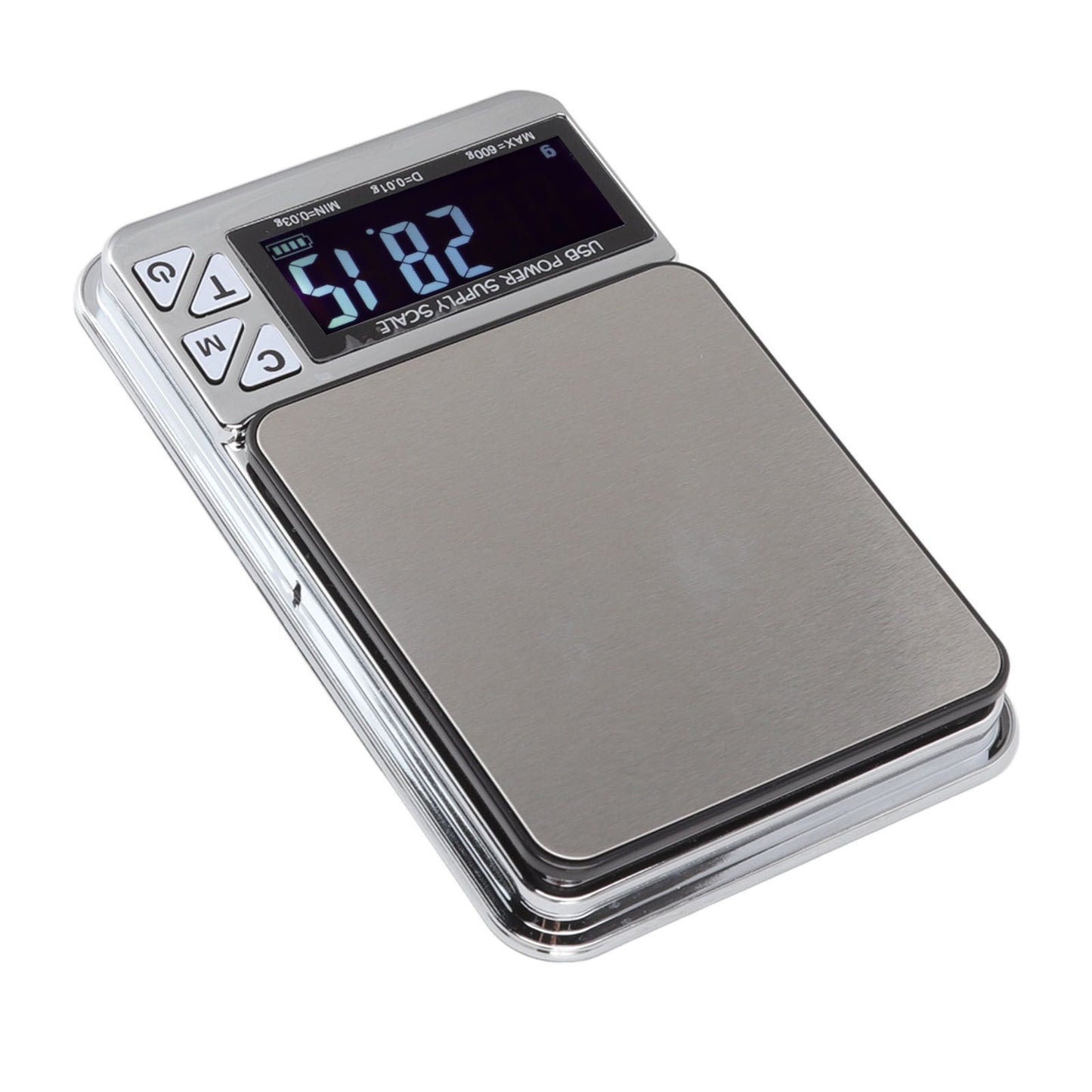 High Accuracy Digital Scale 600/0.01g LCD Display Waterproof USB Charging Electronic Scale for Kitchen Jewelry