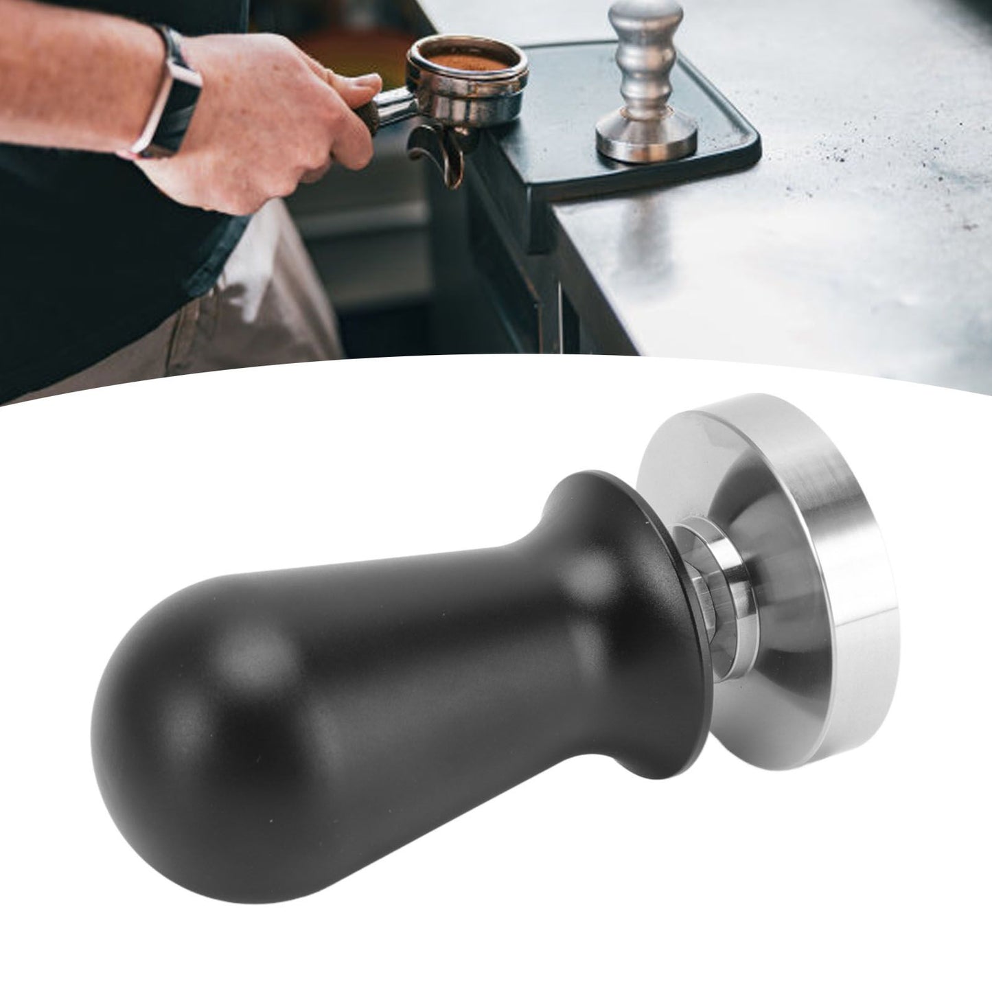 Coffee Tamper Stainless Steel 30lb Constant Pressure Built in Spring Removable Coffee Powder Tamper Tool 51mm/2.01in