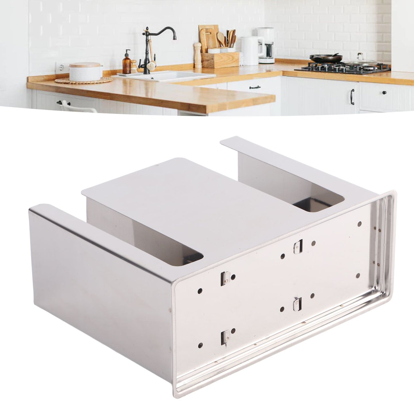 Utensil Drying Rack Stainless Steel Hanging Rack Chopsticks Spoon Fork Knife Drainer Basket Flatware Storage Drainer 3 Compartments