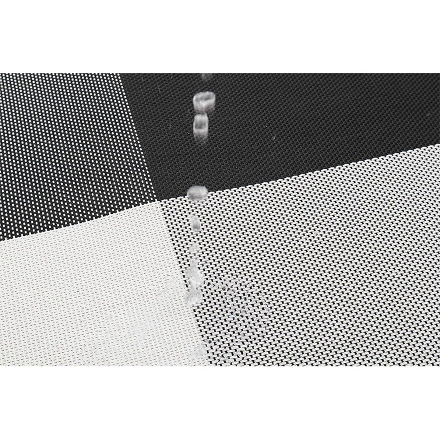 8pcs Placemats Easy Cleaning PVC Material Waterproof Black White Plaid Pattern Dining Placemats for Hotel