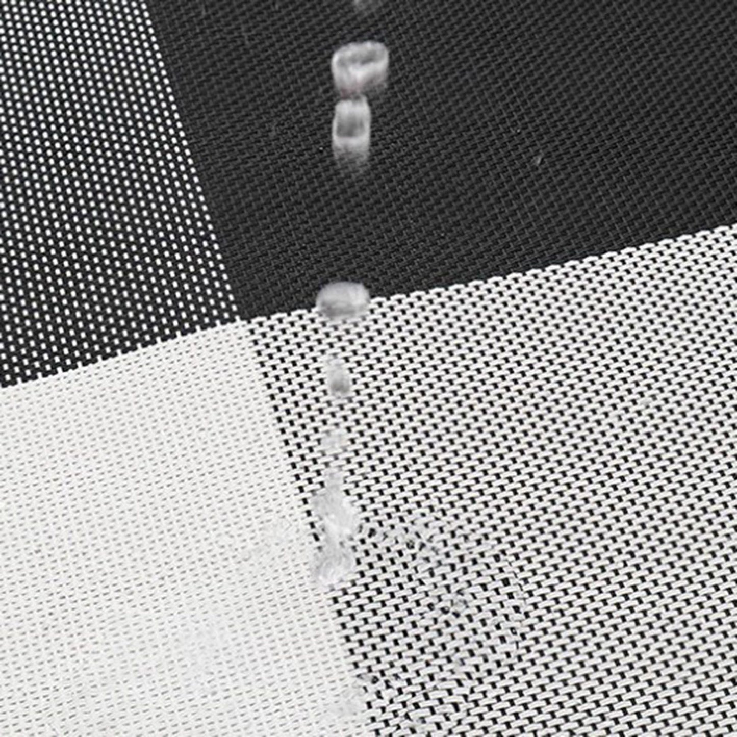 8pcs Placemats Easy Cleaning PVC Material Waterproof Black White Plaid Pattern Dining Placemats for Hotel