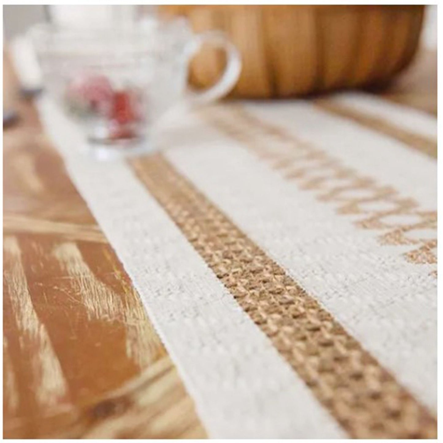 Table Runner Cotton Linen Splicing Wedding Party Table Runner with Tassels Wedding Party Decoration 30x180cm