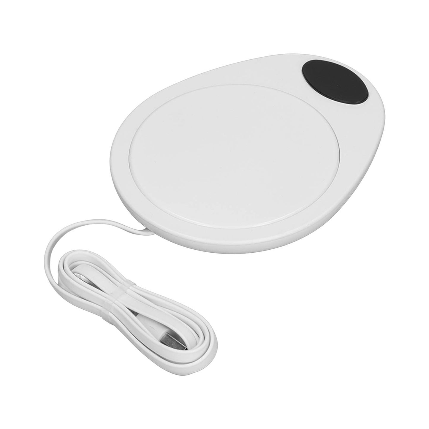 USB Mug Warmer Constant Temp Waterproof Adjustable Electric Beverage Heating Plate for Ceramic Coffee Cups White