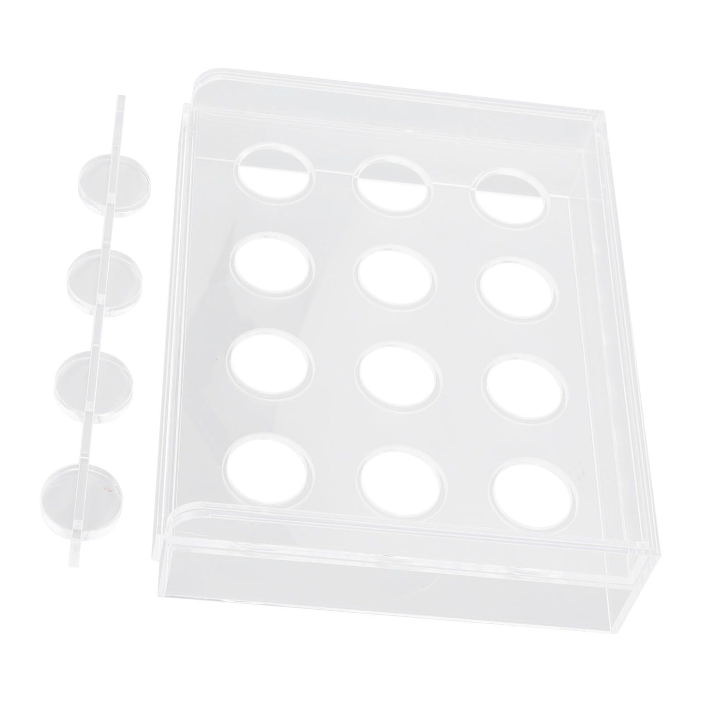12 Holes Manual Coffee Capsules Filling Board Reusable Coffee Capsule Holder Rack with Coffee Tamper