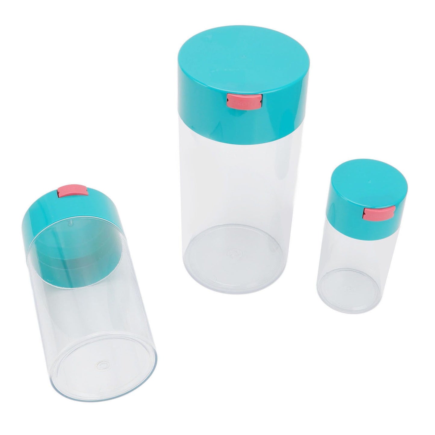 Airtight Jar Set Transparent 2100ml 1100ml 400ml Plastic Vacuum Storage Cans for Dried Fruit Coffee Bean Tea