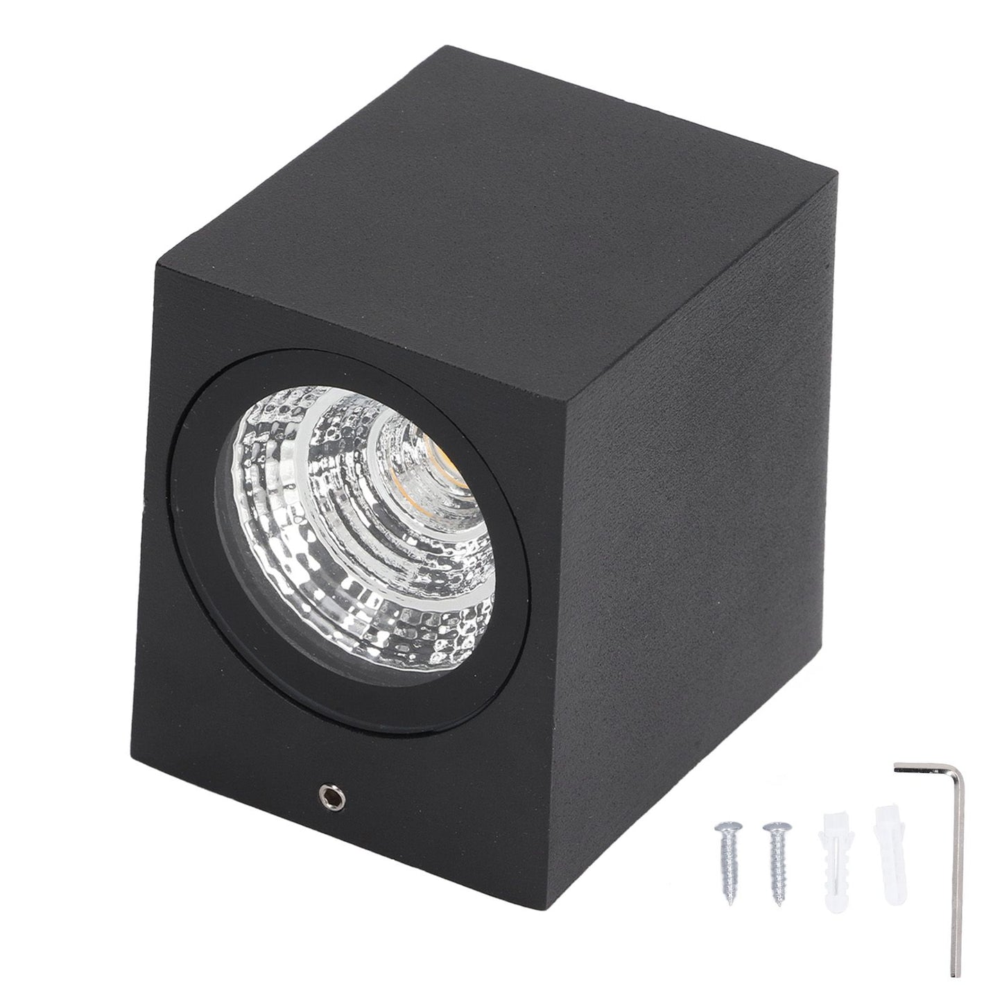 5W Outdoor LED Wall Lamp Light Aluminum Waterproof 85‑265V for Hallway Patio Porch Exterior Light Fixtures 8x7.5x6.5cm Warm Light