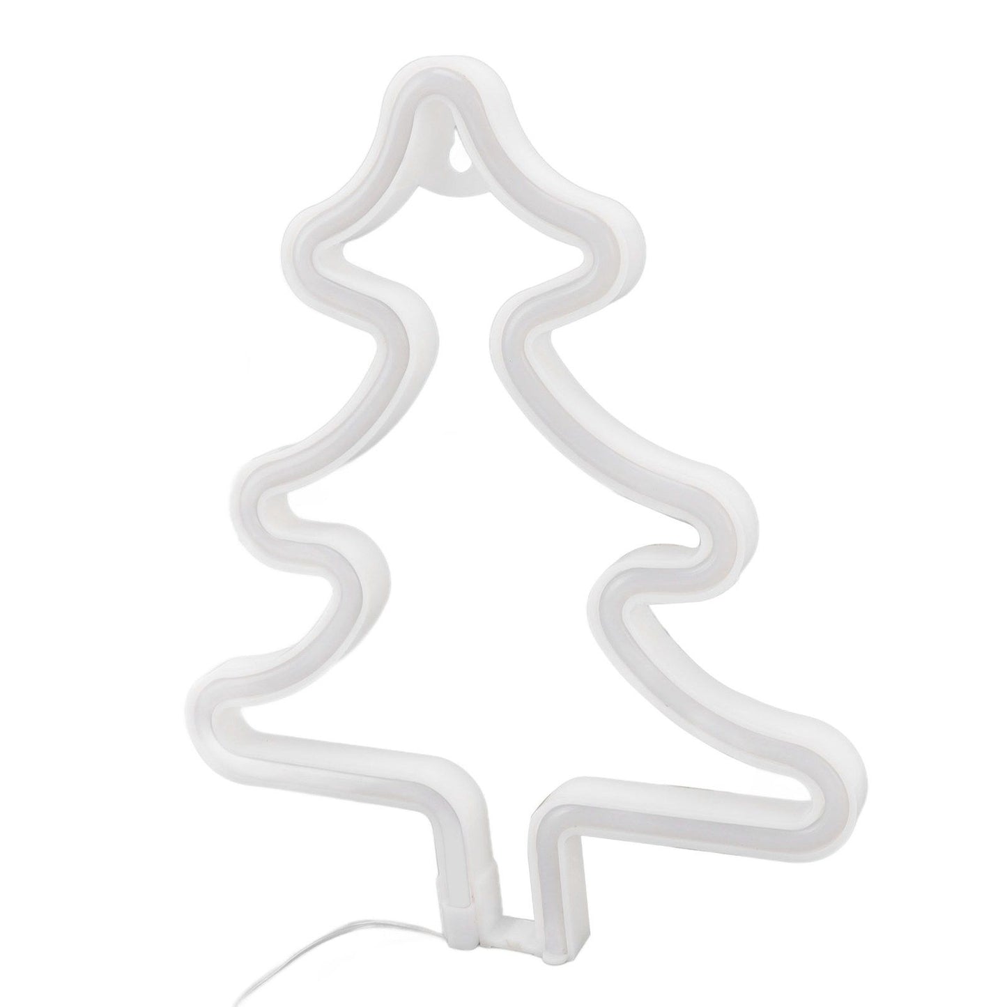 Christmas Neon Sign Christmas Tree Shape Neon Light USB Decorative Night Light for Desk Wall Display