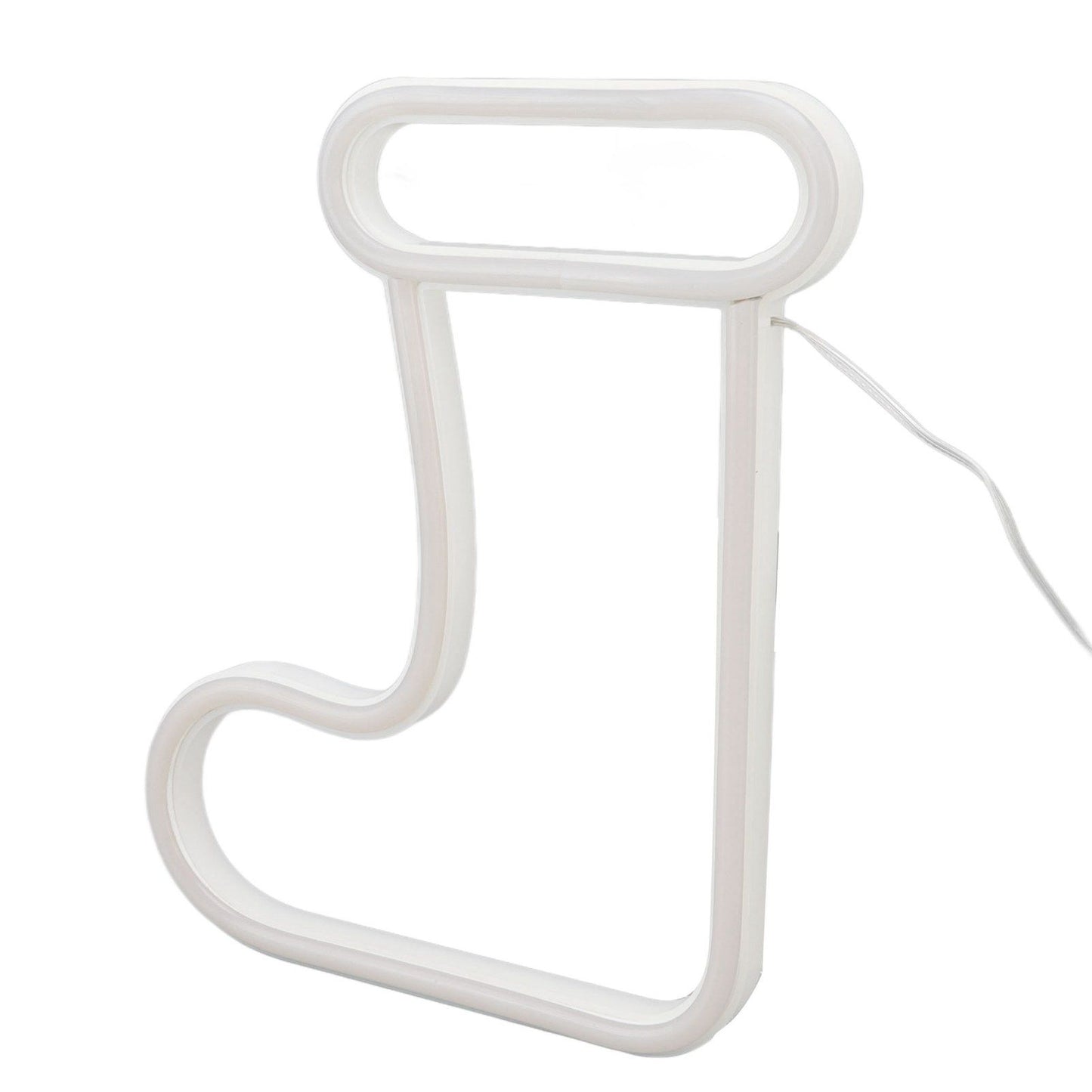 Christmas Neon Light LED Christmas Boot Neon Sign Light Battery Operated USB Charging Wall Decor Light for Party Decoration