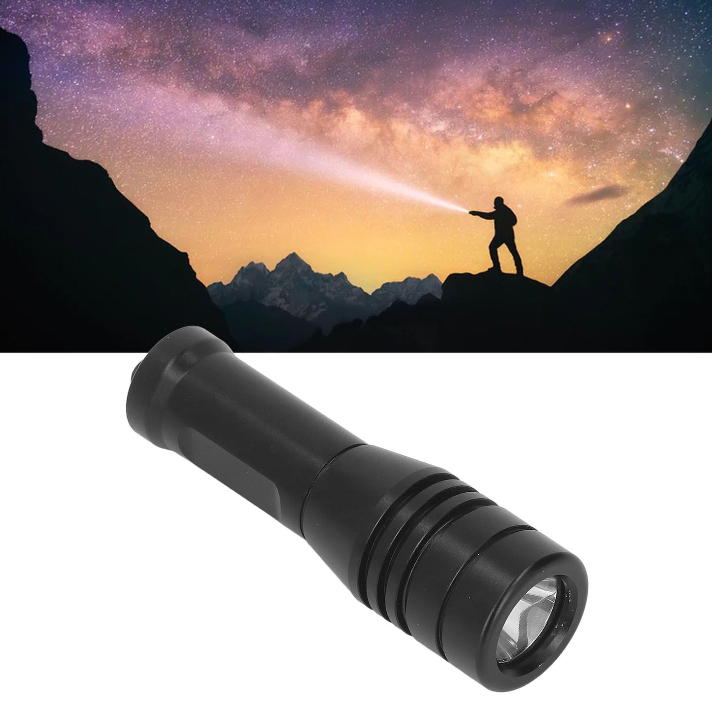 LED Diving Flashlight Aluminium Alloy IPX8 Waterproof White Light 800LM Underwater Flashlight for Underwater Sports