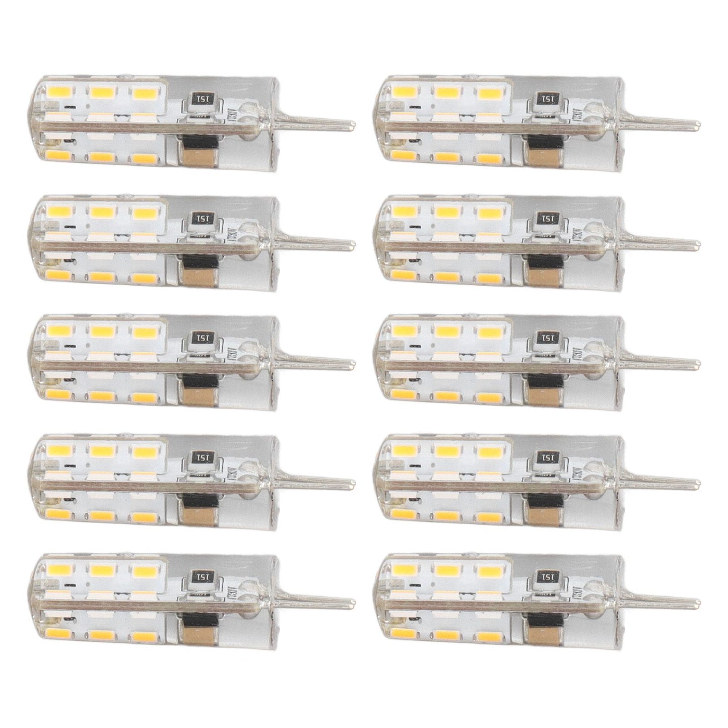 10 Pcs G4 LED Bulbs Bi Pin Base Silicone Warm White 3000K 1.5W AC220V 110LM Landscape Bulbs Replacement
