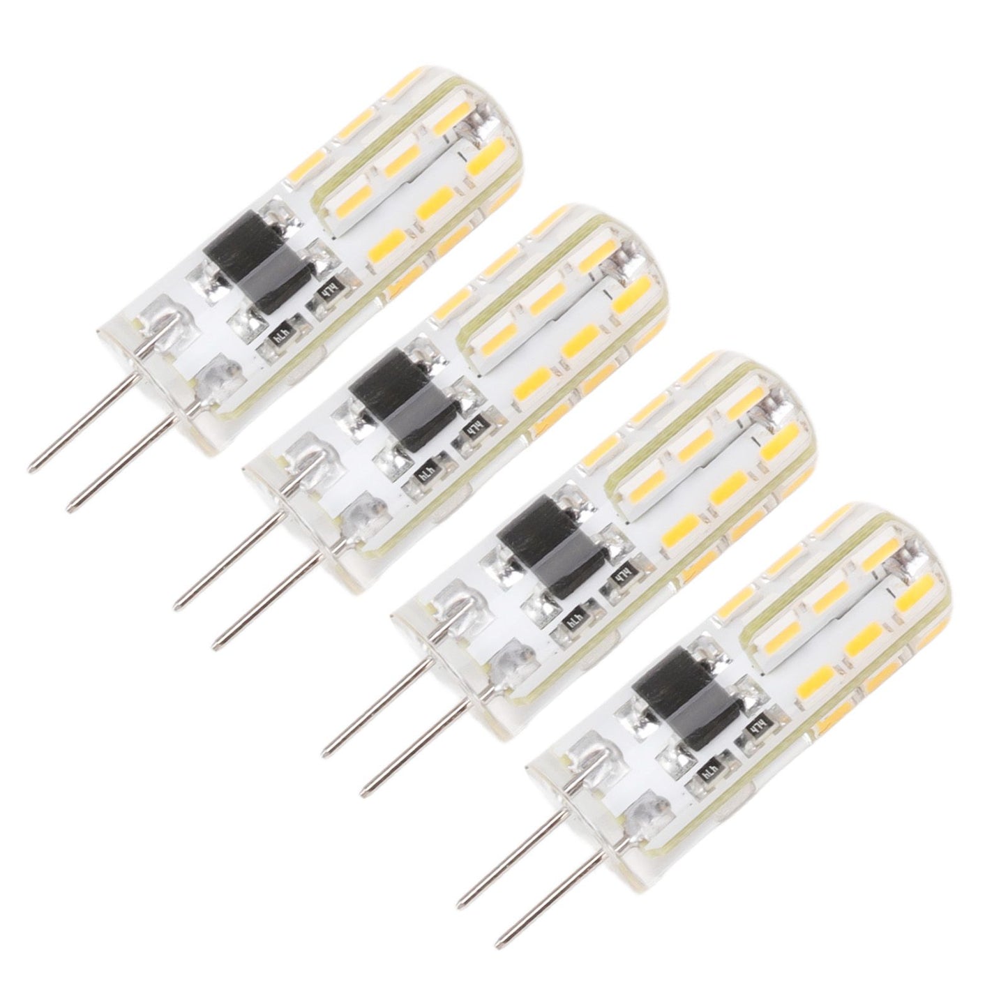 10pcs G4 LED Bulb Double Feet Base 1.5W AC110V 110LM Silicone Light Bulb for Landscape Lighting Courtyard White Light 6000K