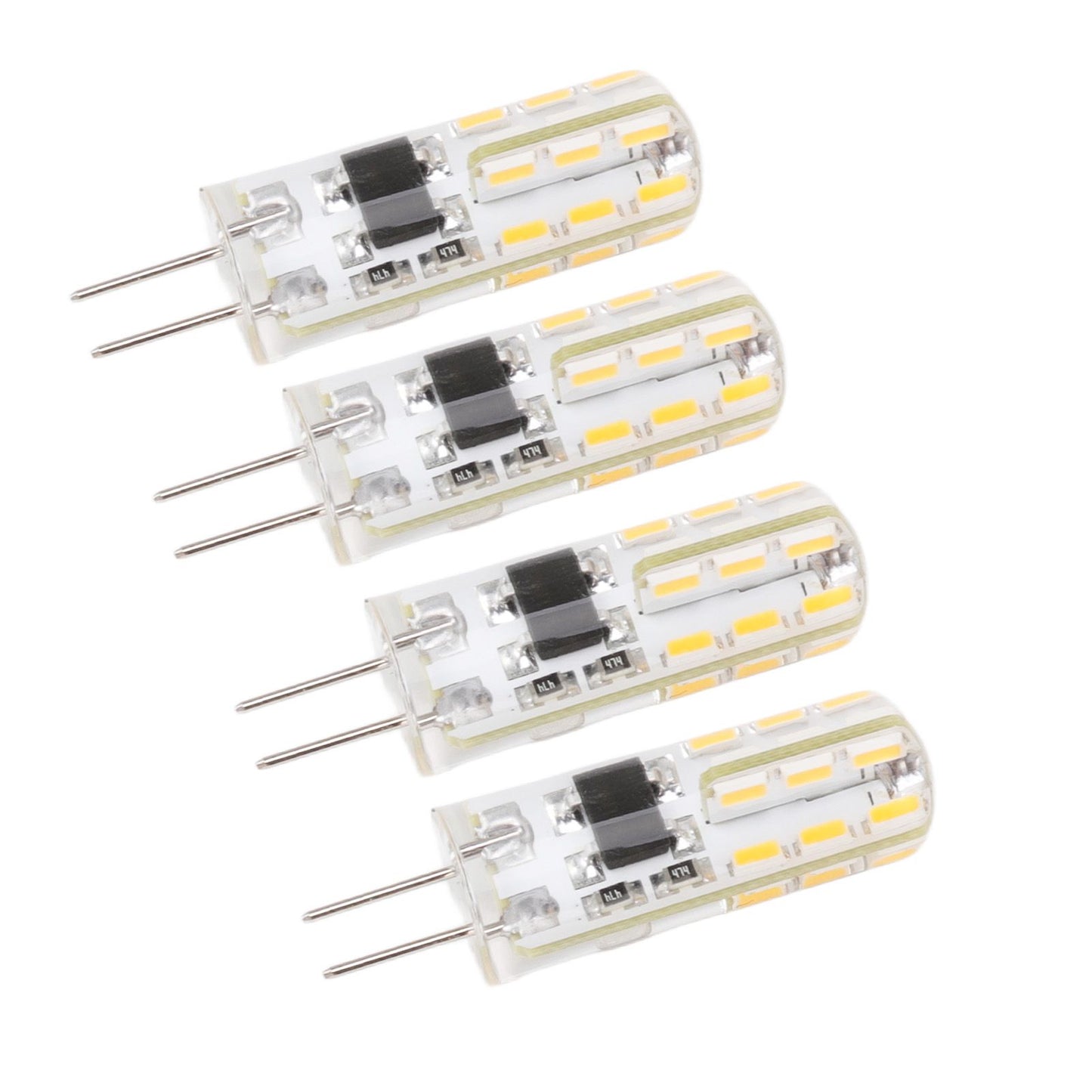 10pcs G4 LED Bulb Double Feet Base 1.5W AC110V 110LM Silicone Light Bulb for Landscape Lighting Courtyard White Light 6000K
