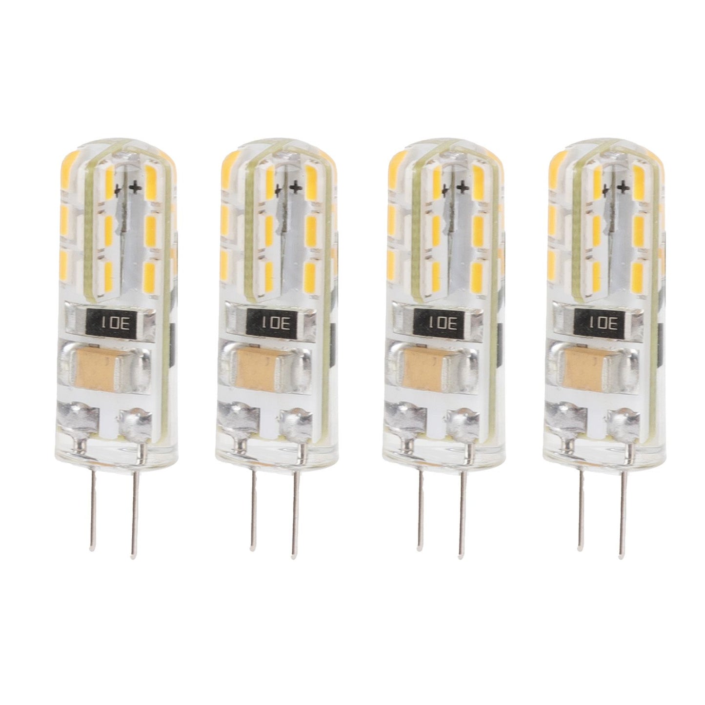 10pcs G4 LED Bulb Double Feet Base 1.5W AC110V 110LM Silicone Light Bulb for Landscape Lighting Courtyard White Light 6000K