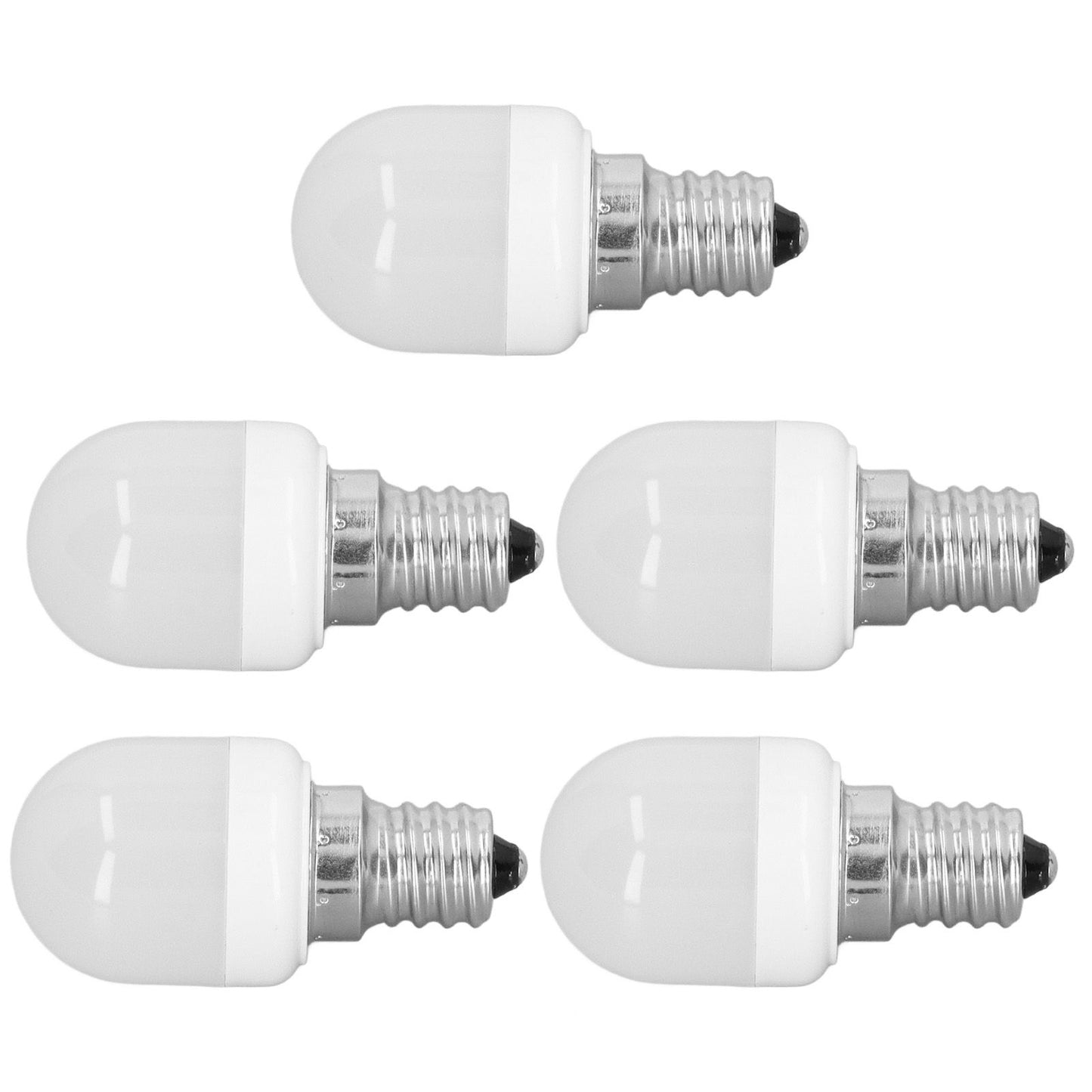 5Pcs Ceiling Light Bulbs 1.5W High Temp Resistant White 75 Luminous Flux E12 Base LED Bulbs for Office Bedroom Corridor Warm Light