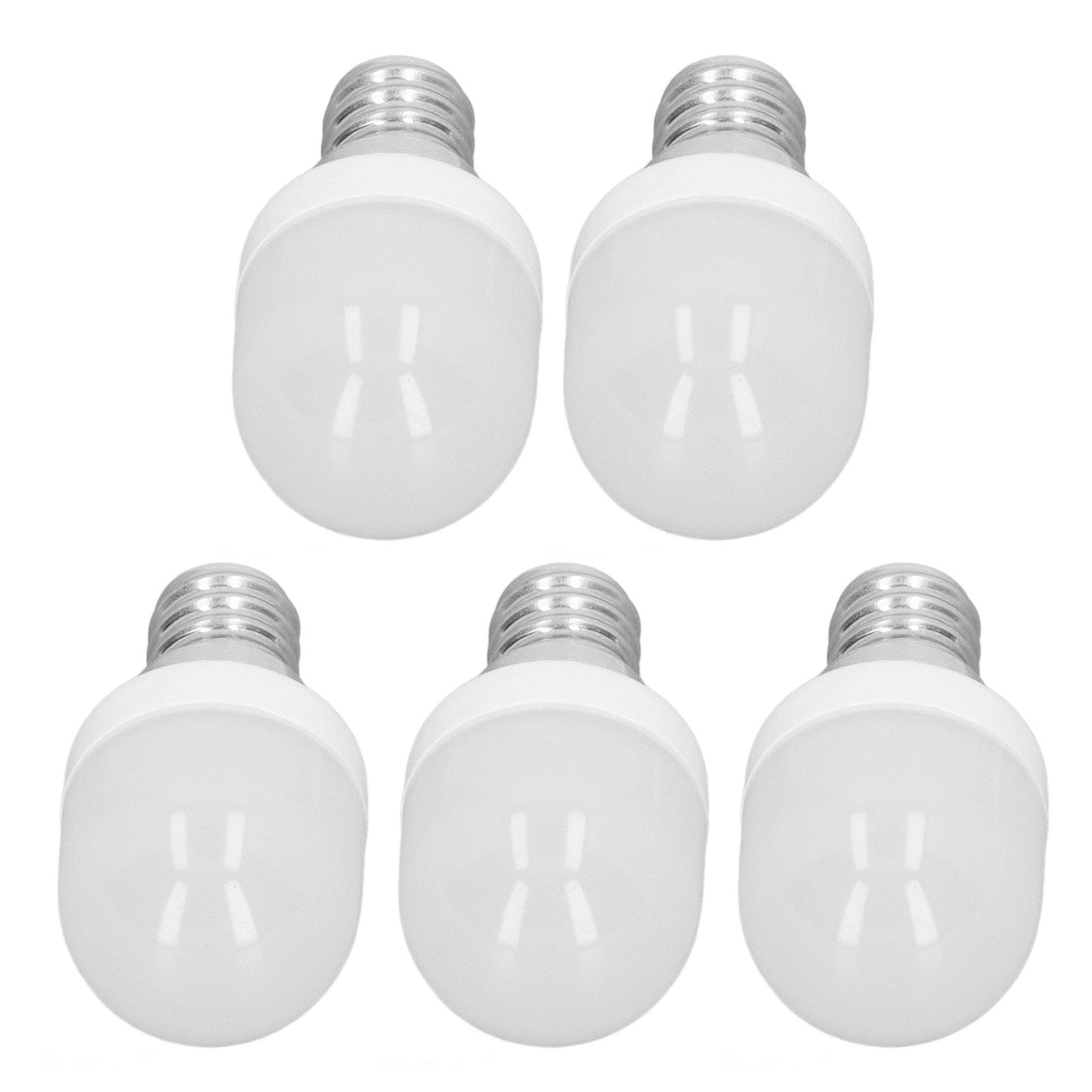 5Pcs Ceiling Light Bulbs 1.5W High Temp Resistant White 75 Luminous Flux E12 Base LED Bulbs for Office Bedroom Corridor Warm Light