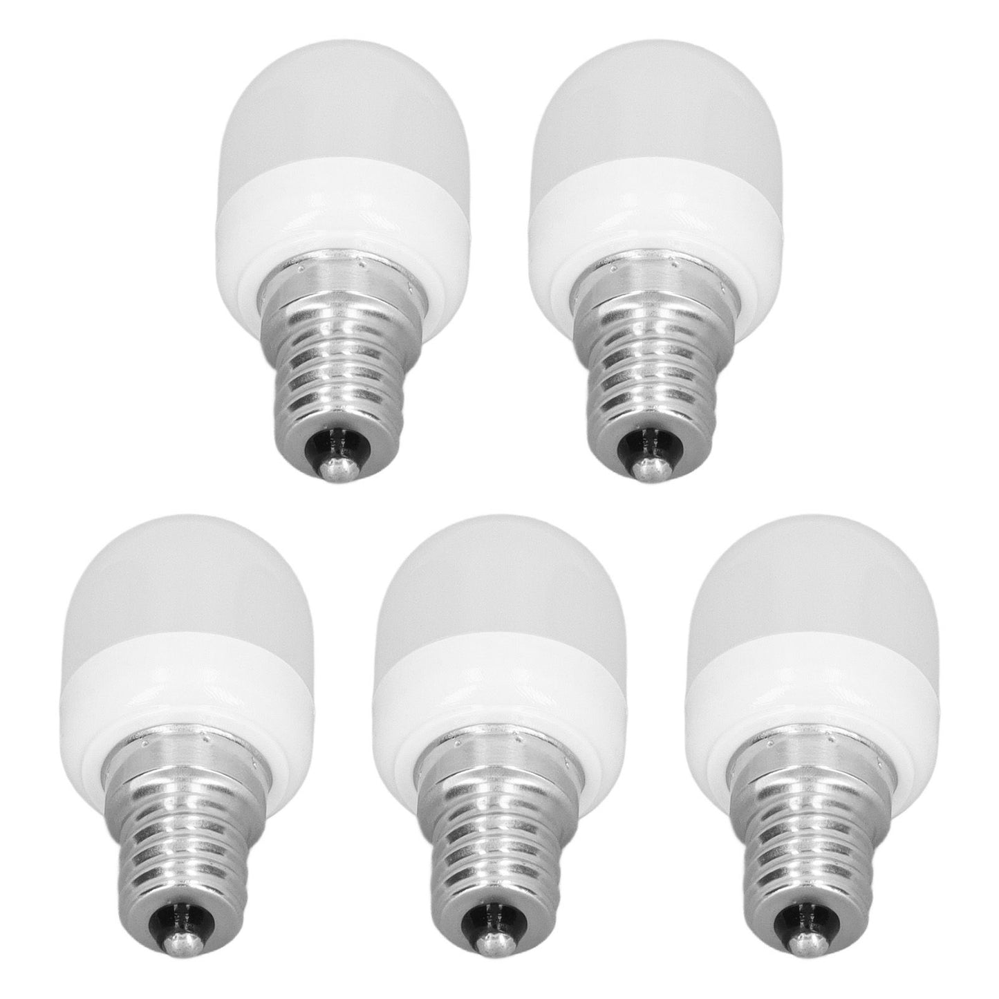 5Pcs Ceiling Light Bulbs 1.5W High Temp Resistant White 75 Luminous Flux E12 Base LED Bulbs for Office Bedroom Corridor Warm Light
