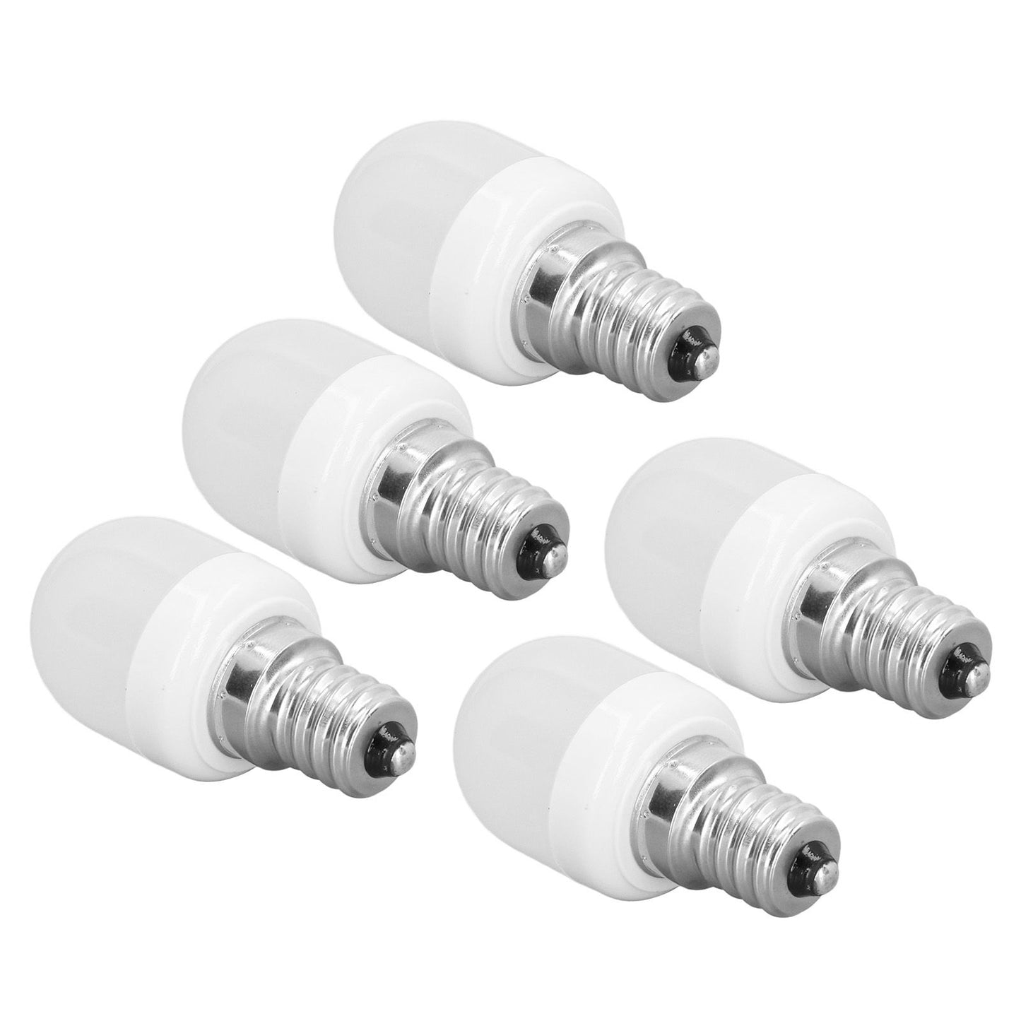 5Pcs Ceiling Light Bulbs 1.5W High Temp Resistant White 75 Luminous Flux E12 Base LED Bulbs for Office Bedroom Corridor Warm Light