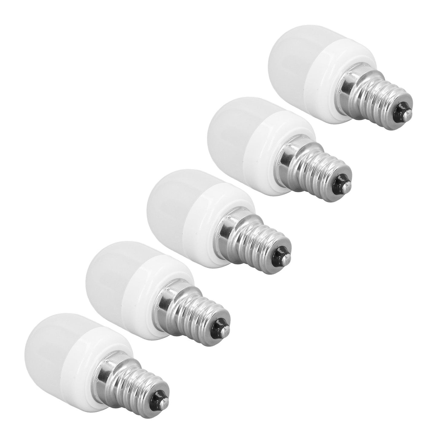 5Pcs Ceiling Light Bulbs 1.5W High Temp Resistant White 75 Luminous Flux E12 Base LED Bulbs for Office Bedroom Corridor Warm Light
