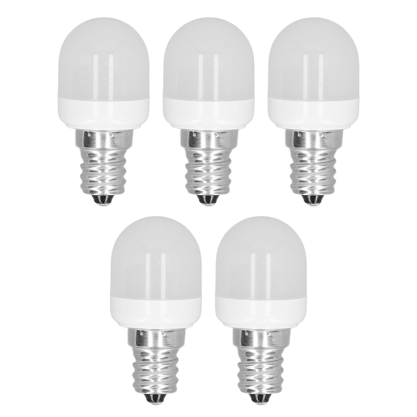 5pcs Light Bulbs E12 Thread Soft Light 1.5W 75LM LED Light Bulbs for Desk Lamp Ceiling Fan Lamp Wall Lamp AC220V Warm Light 6000K