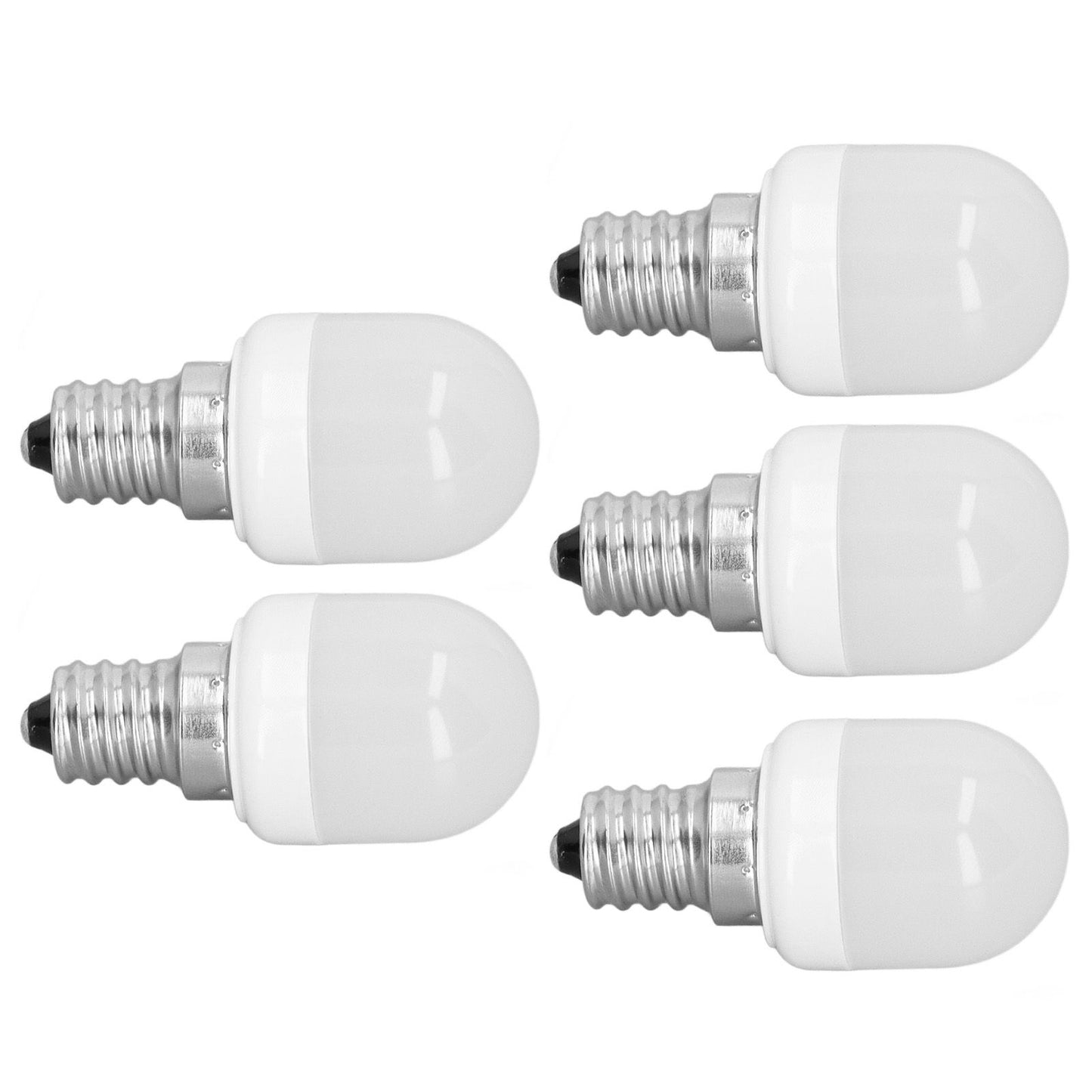 5pcs Light Bulbs E12 Thread Soft Light 1.5W 75LM LED Light Bulbs for Desk Lamp Ceiling Fan Lamp Wall Lamp AC220V Warm Light 6000K