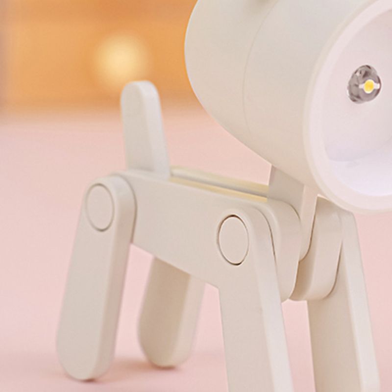 Mini Cute Pet Night Light Kawaii LED Desk Lamp Ins Mini Cute Little Phone Stand Decorative Furnishing Articles Beige Deer