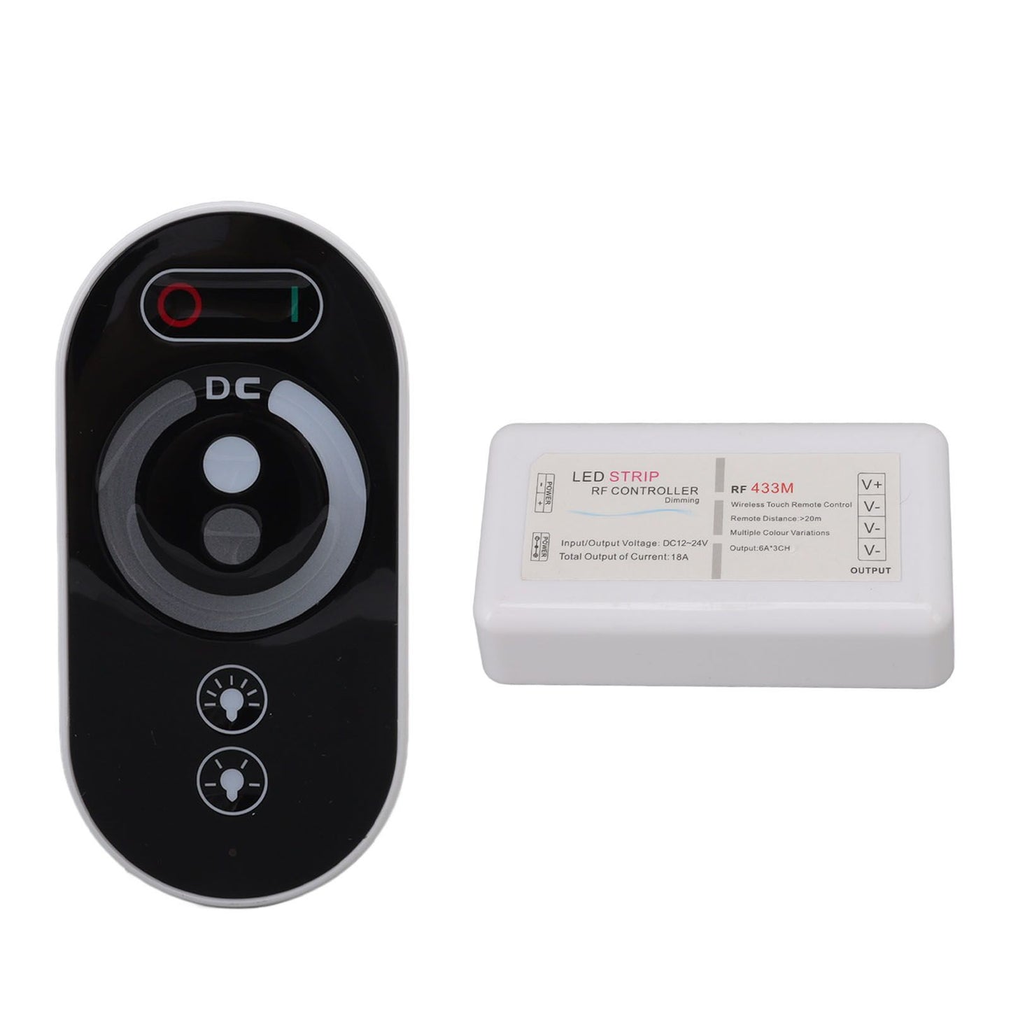 RF LED Remote Controller Wireless Intelligent Touch RGB Dimmer for LED Strip Light 18A DC12‑24V