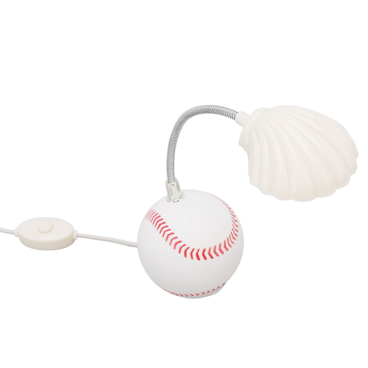LED Table Lamp Baseball Base Seashell Shape Light Head Soft Light Portable USB Mini Desk Lamp for Home School Office