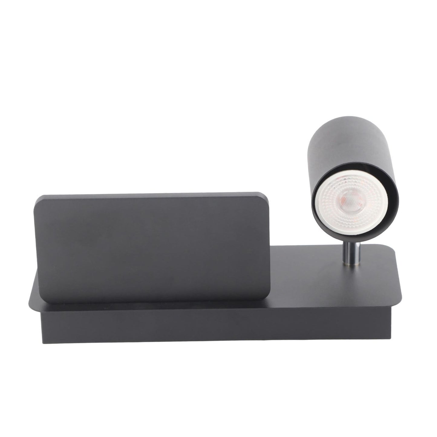 LED Wall Light USB Interface Wireless Charging LED Wall Lamp for Living Room Bedroom 85‑265V Black Right