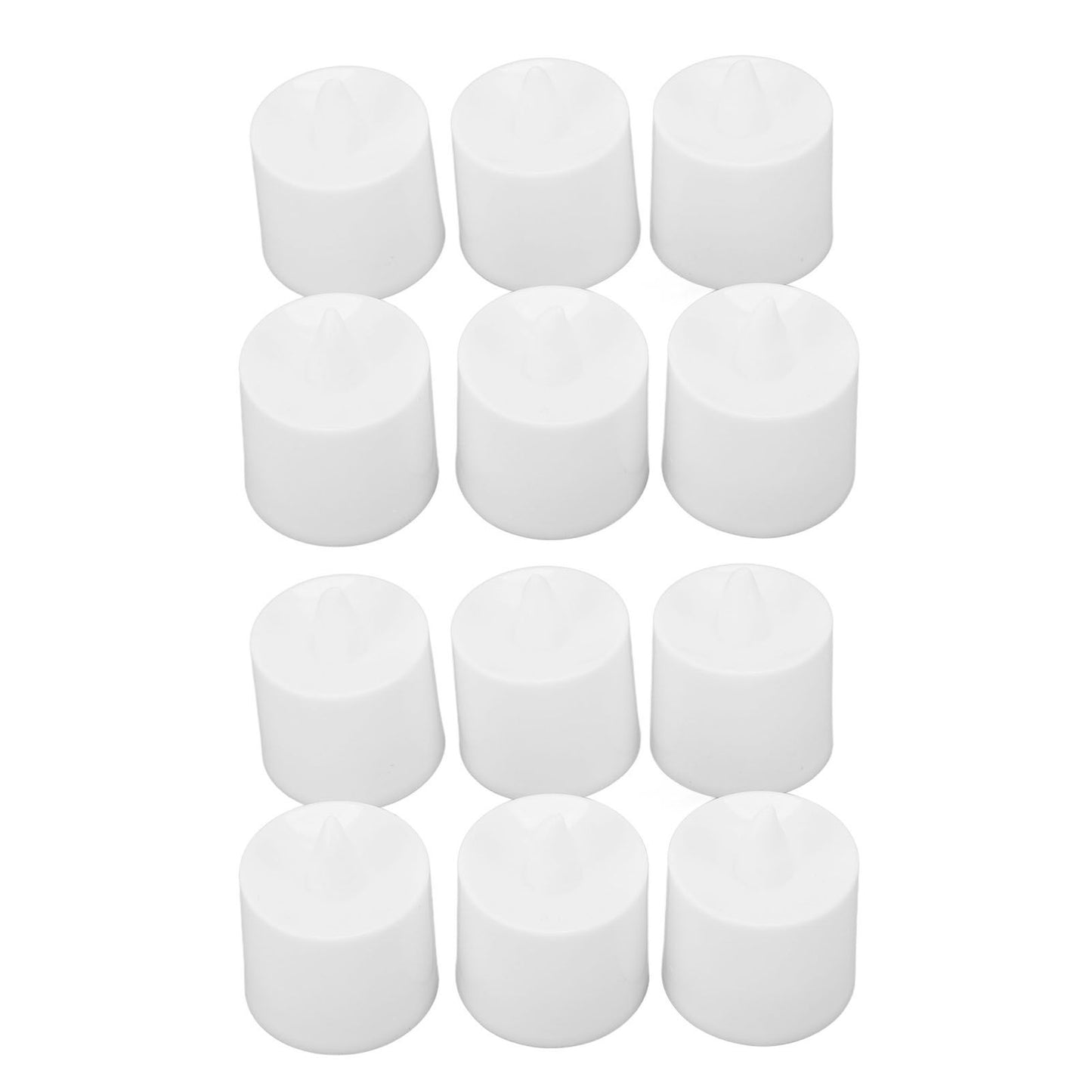 12Pcs LED Candle Light Cylindrical Shape Electronic Flameless LED Candle Lamp for Holiday Wedding Party