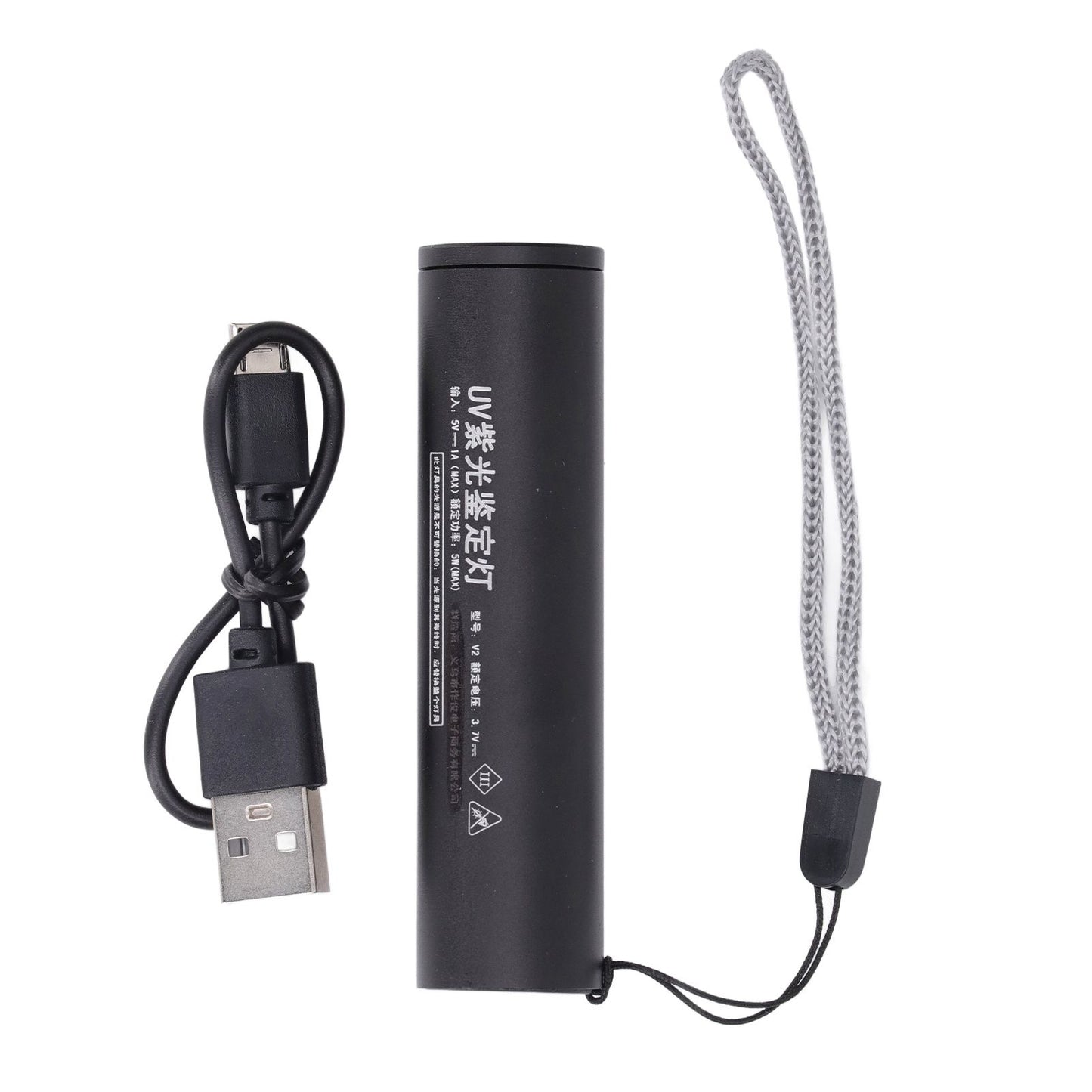 Ultraviolet Flashlight Rechargeable Mini 365nm Black Light Flashlight for Counterfeit Money Pet Urine Detection