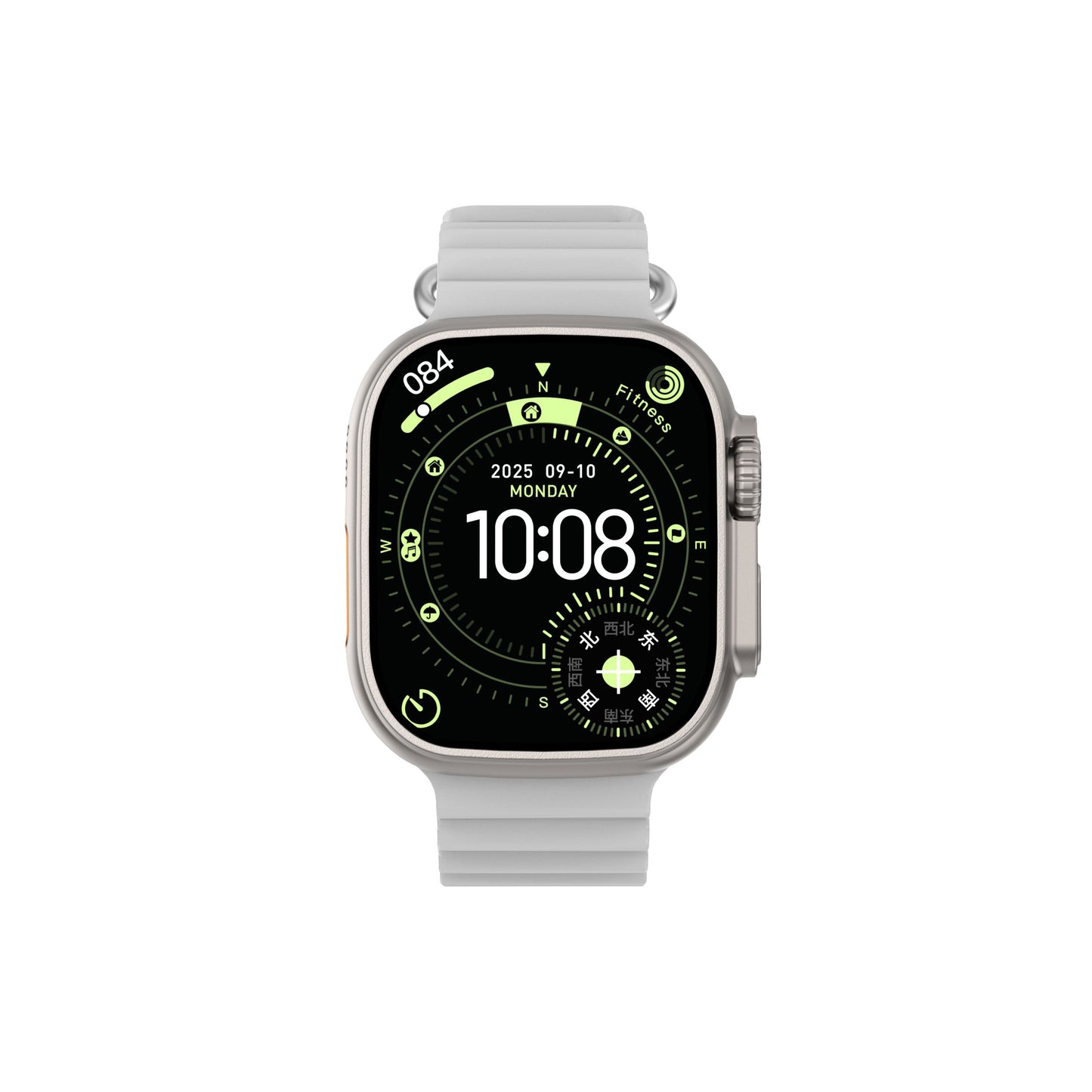 DT Ultra 4 Smart Watch Full Touch Screen Fitness Tracker for Men Women，White