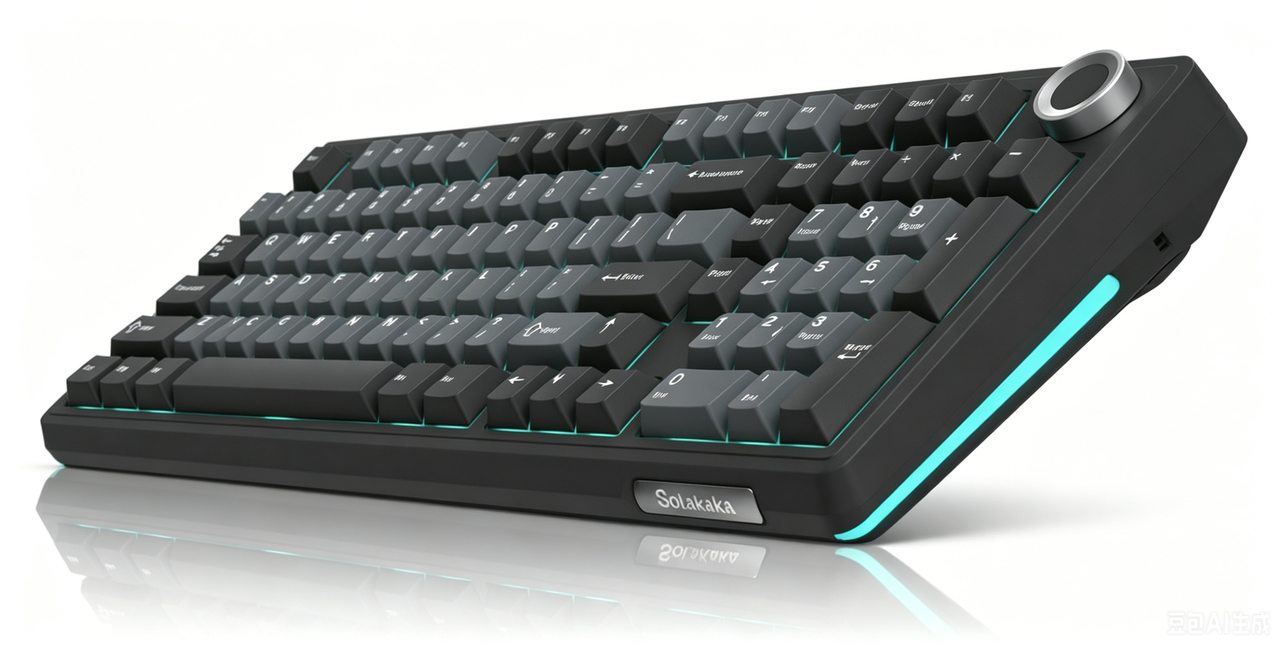 Solakaka Ki99pro 3‑Mode RGB Mechanical Keyboard,  Gray‑Blue