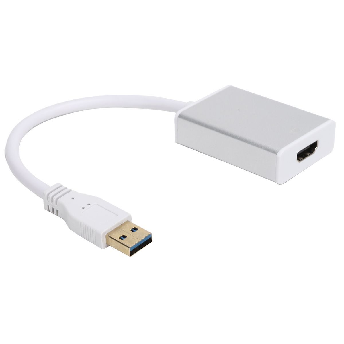 USB to HDMI Adapter with Drive Extend Display DeviceSilver Gray