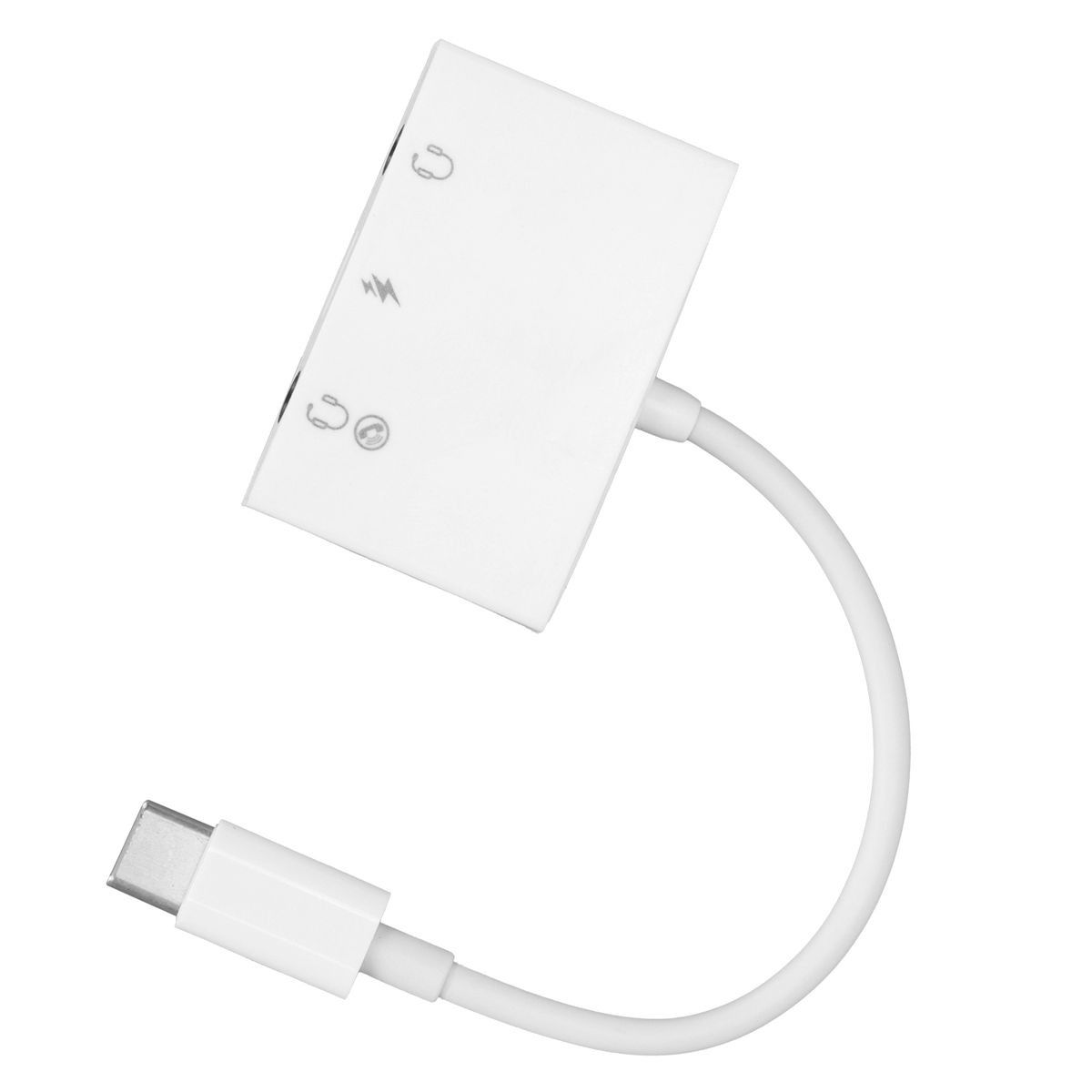 Headphone Splitter 3 in 1 USB to C Transfer Double 3.5mm AUX Audio Headset