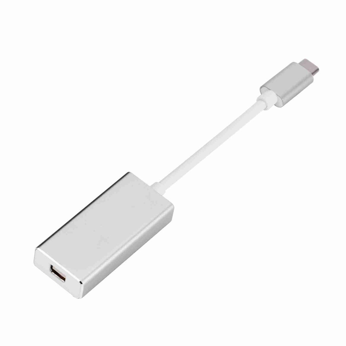 USB3.1 Typec To Mini DP Adapter USBC to Mini DP Adapter For Macbook Silver