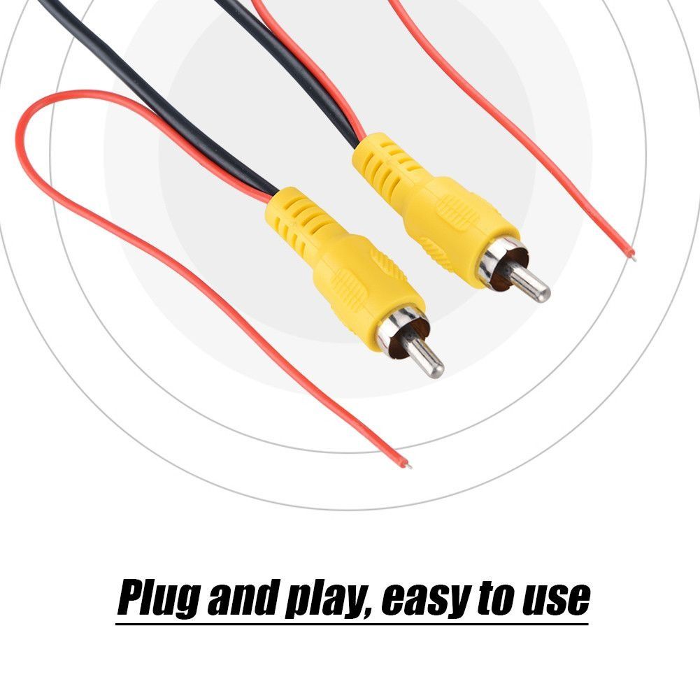 2PCS RCA M/M Nickel Plated Plug Audio Video Cord(20m)