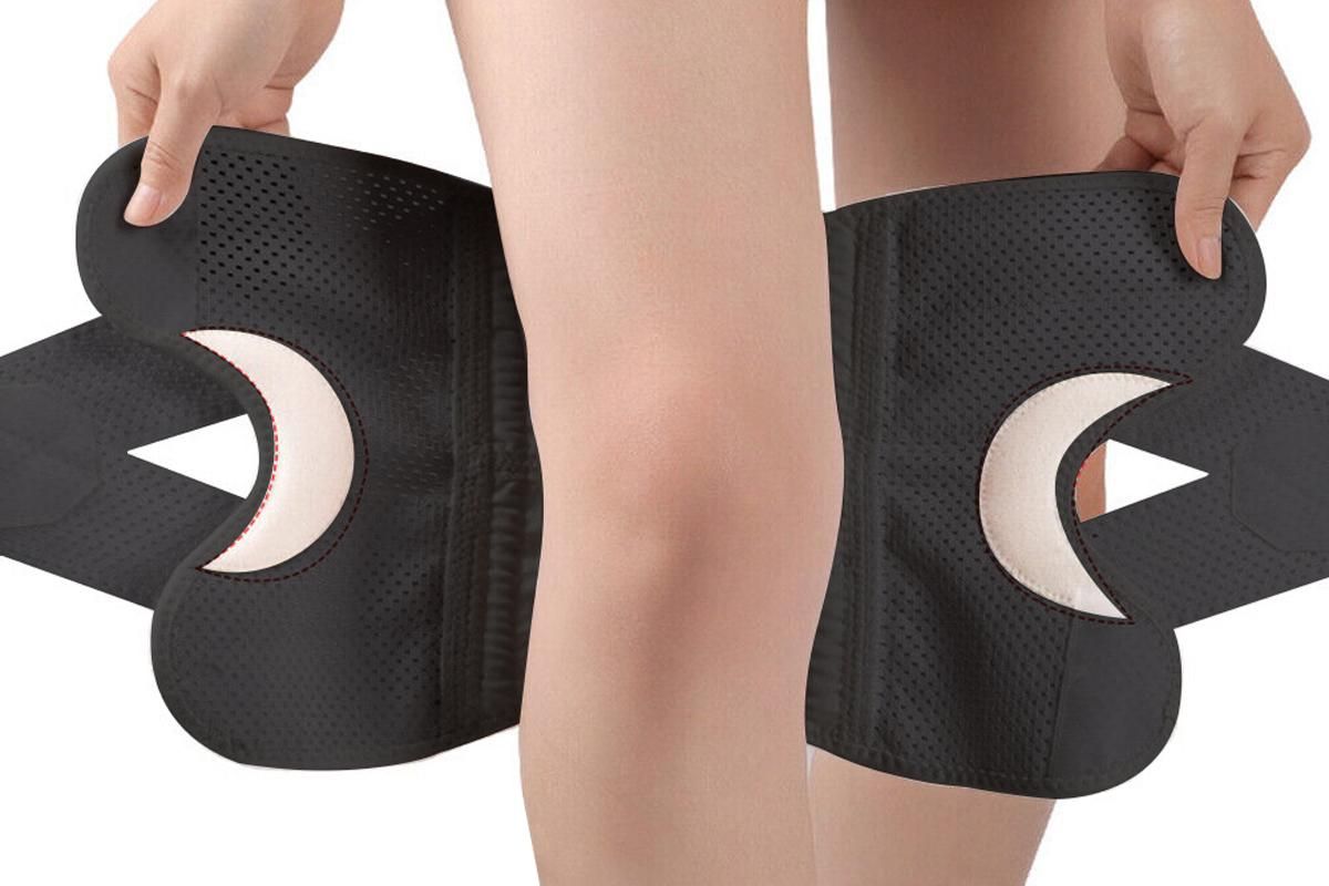 Knee Brace with Side Stabilizers for Meniscus Tear Knee Pain Breathe Knee Sleeve Relieve Knee Pain Injury Recovery for Working Out, Knee Support -Black / 2XL