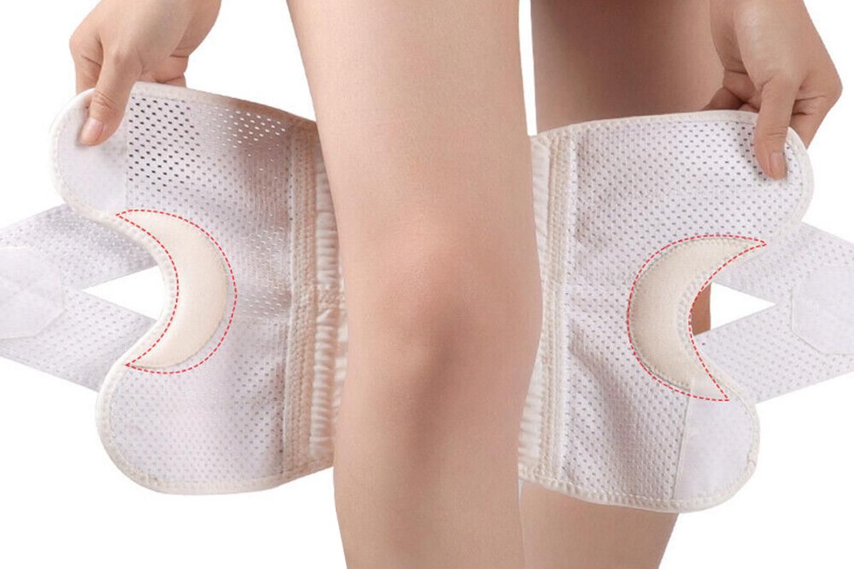 Knee Brace with Side Stabilizers for Meniscus Tear Knee Pain Breathe Knee Sleeve Relieve Knee Pain Injury Recovery for Working Out, Knee Support -White / 2XL