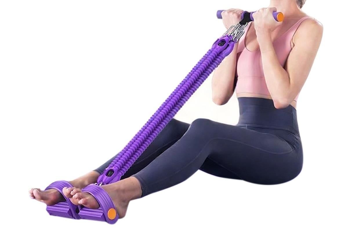 1 Set 4-in-1 Resistance Band Pedal Puller for Sit-Up Home Gym Yoga Pilates - 4 Tubes