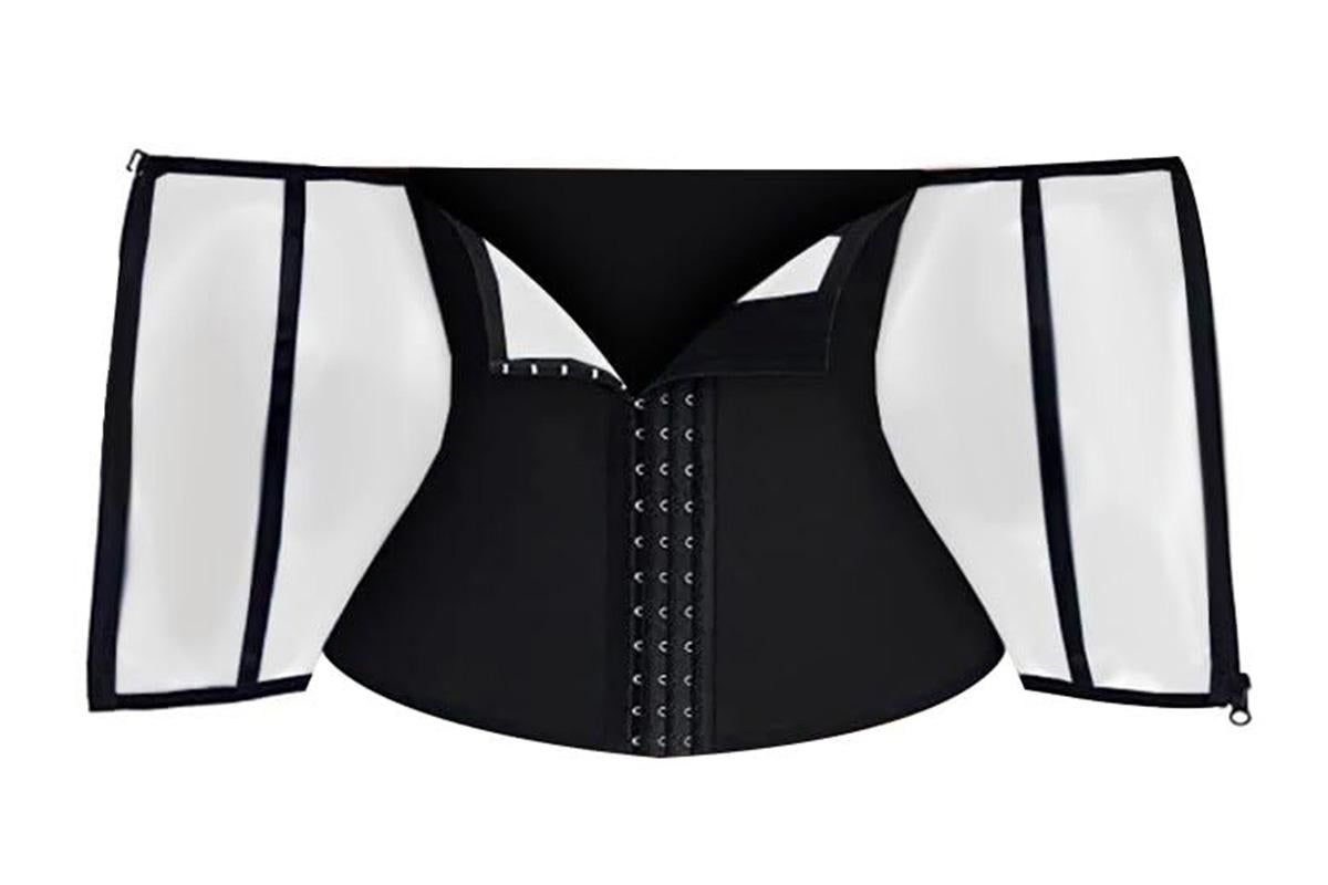Women's Workout Waist Trainer - 3-Row Hook & Zip Slimming Belt for Yoga & Fitness - Silver & S