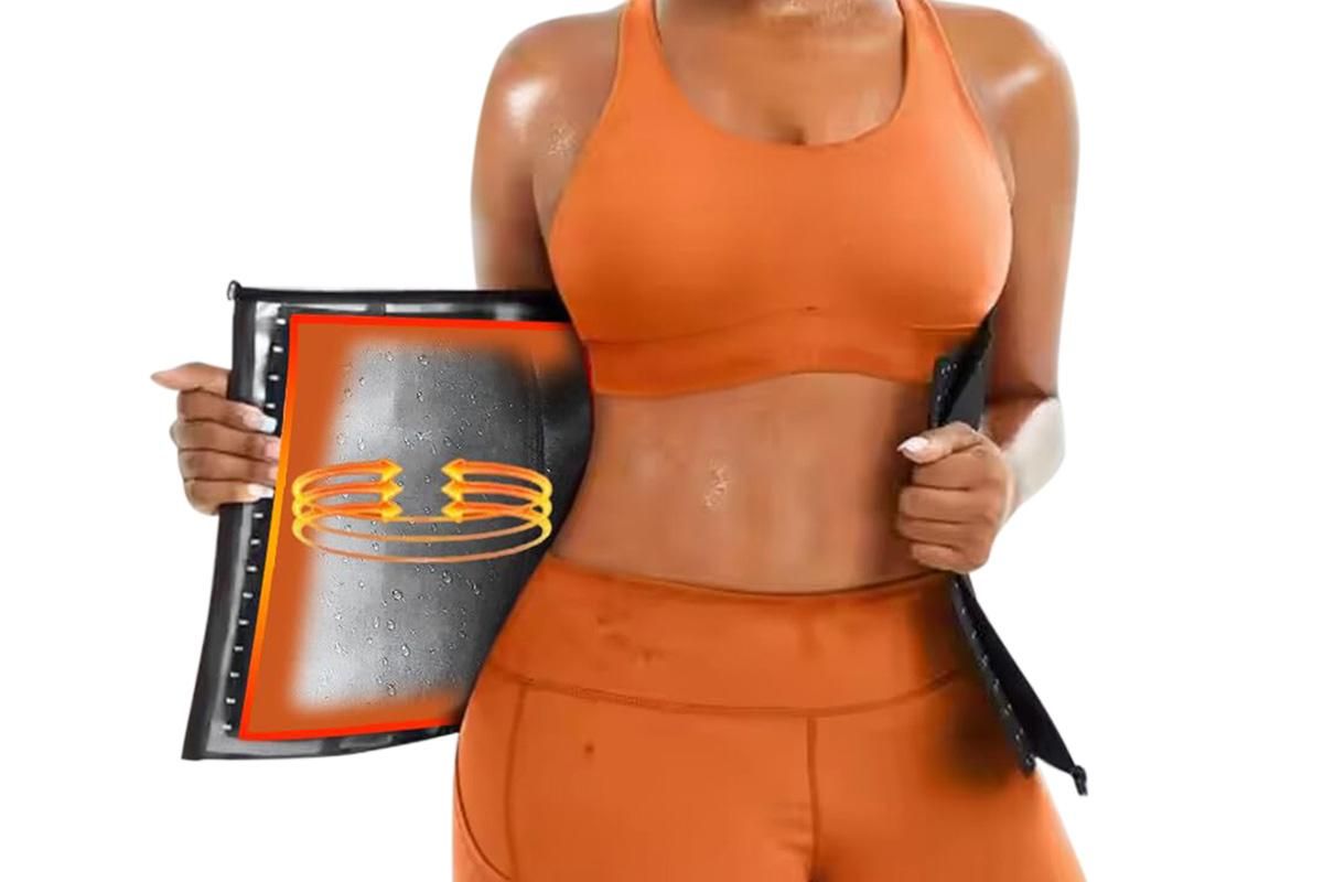 Women's Workout Waist Trainer - 3-Row Hook & Zip Slimming Belt for Yoga & Fitness - Silver & 3XL
