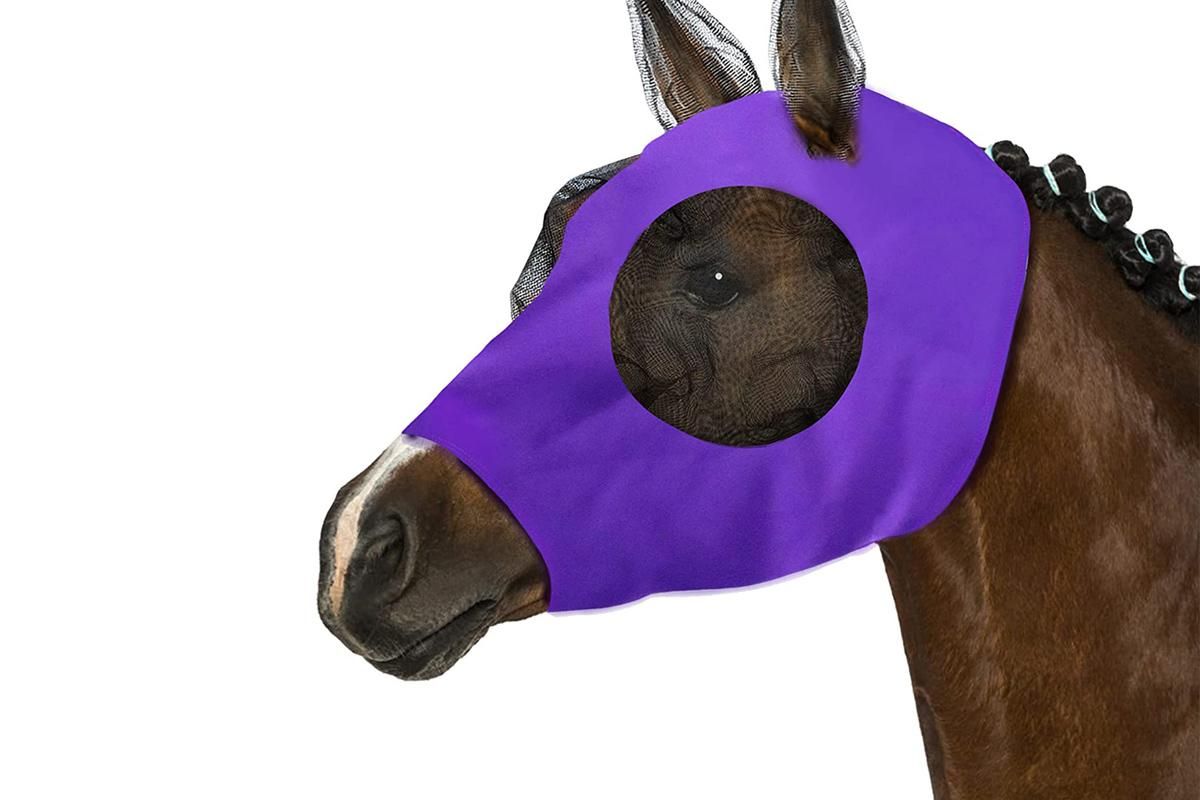 Horse Fly Mask with Ears -Purple