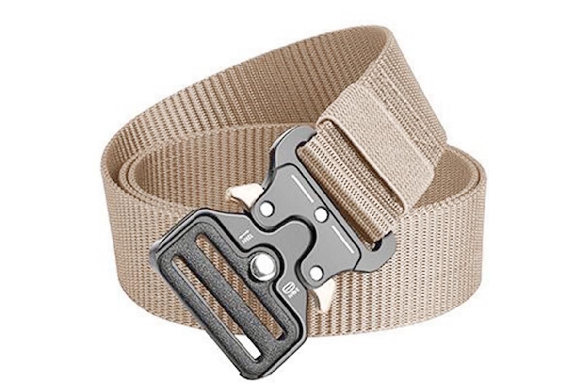 Nylon Tactical Belt Quick-Release for Outdoor Work Daily - Khaki