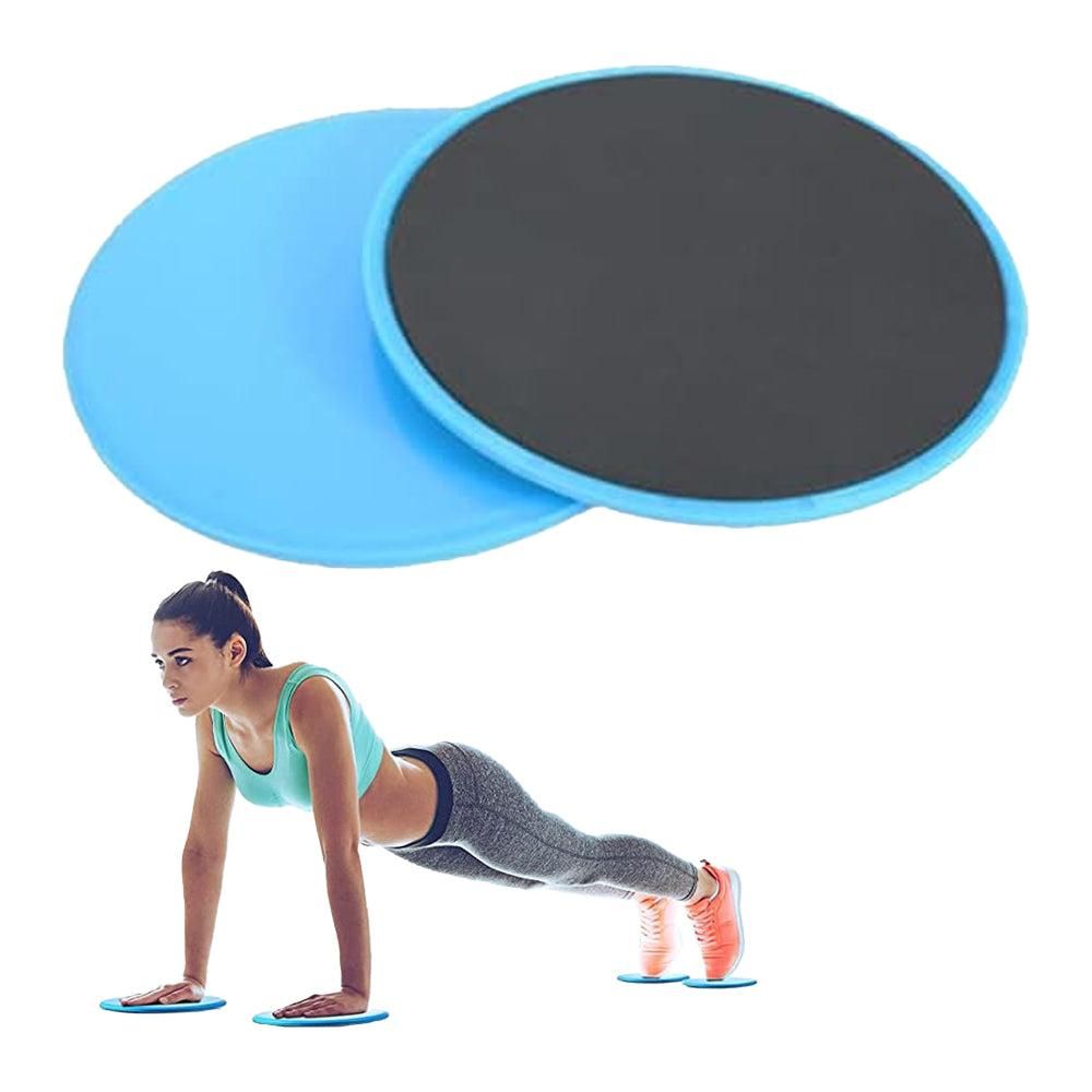 2PCS Gym Training Fitness Exercise Glider Slide Discs Core Slider Workout -Black