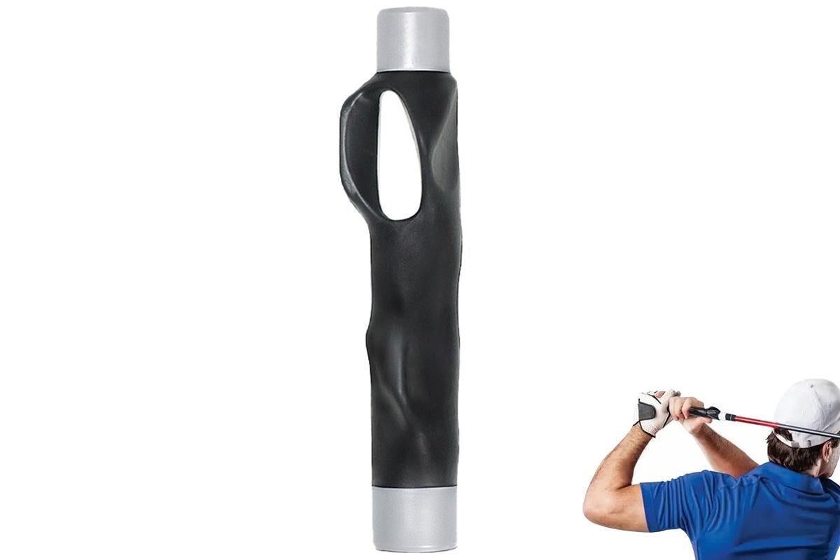 Golf Club Grip Trainer Attachment for Improved Hand Positioning -Black