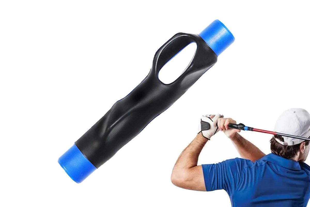 Golf Club Grip Trainer Attachment for Improved Hand Positioning -Grey